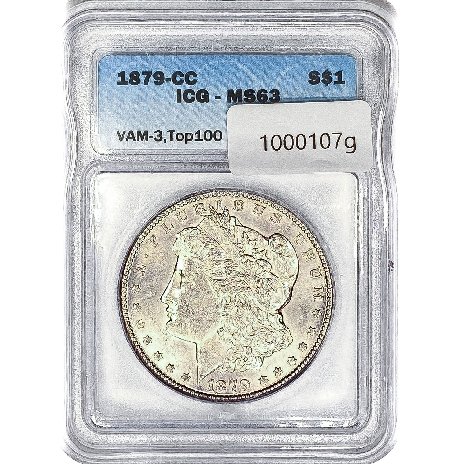 1879-CC Morgan Silver Dollar ICG MS63 VAM-3 (1 of 2)