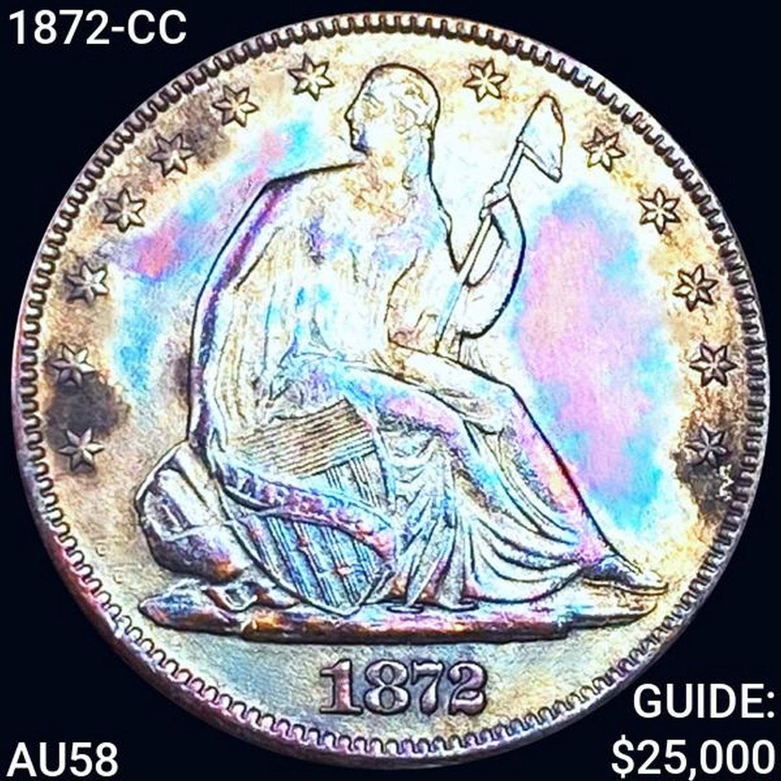 1872-CC Seated Liberty Half Dollar CHOICE AU (1 of 2)