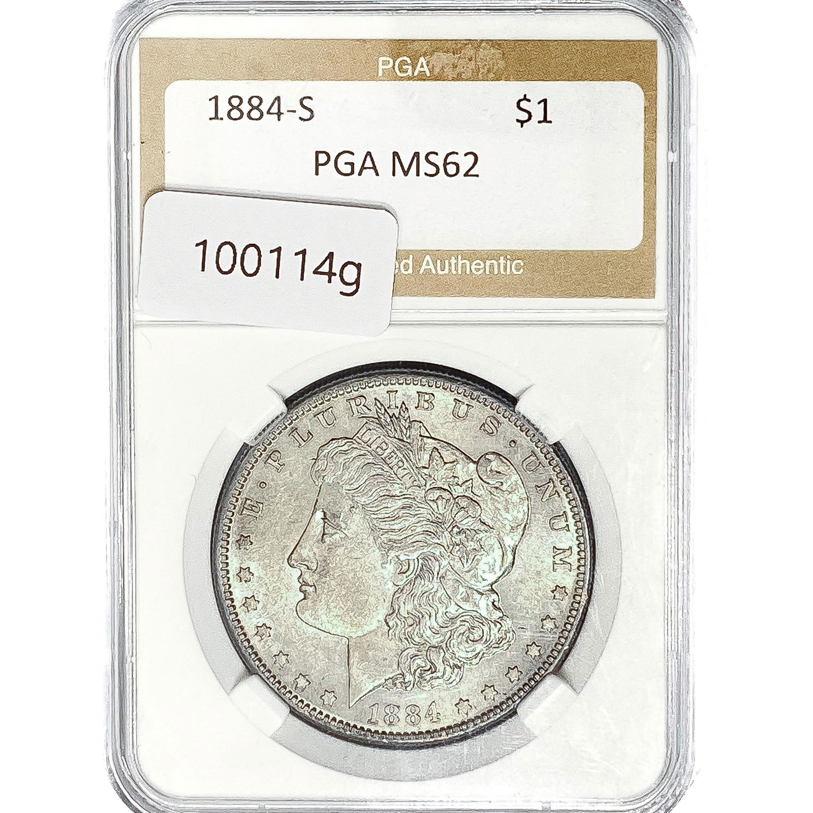 1884-S Morgan Silver Dollar PGA MS62 (1 of 2)