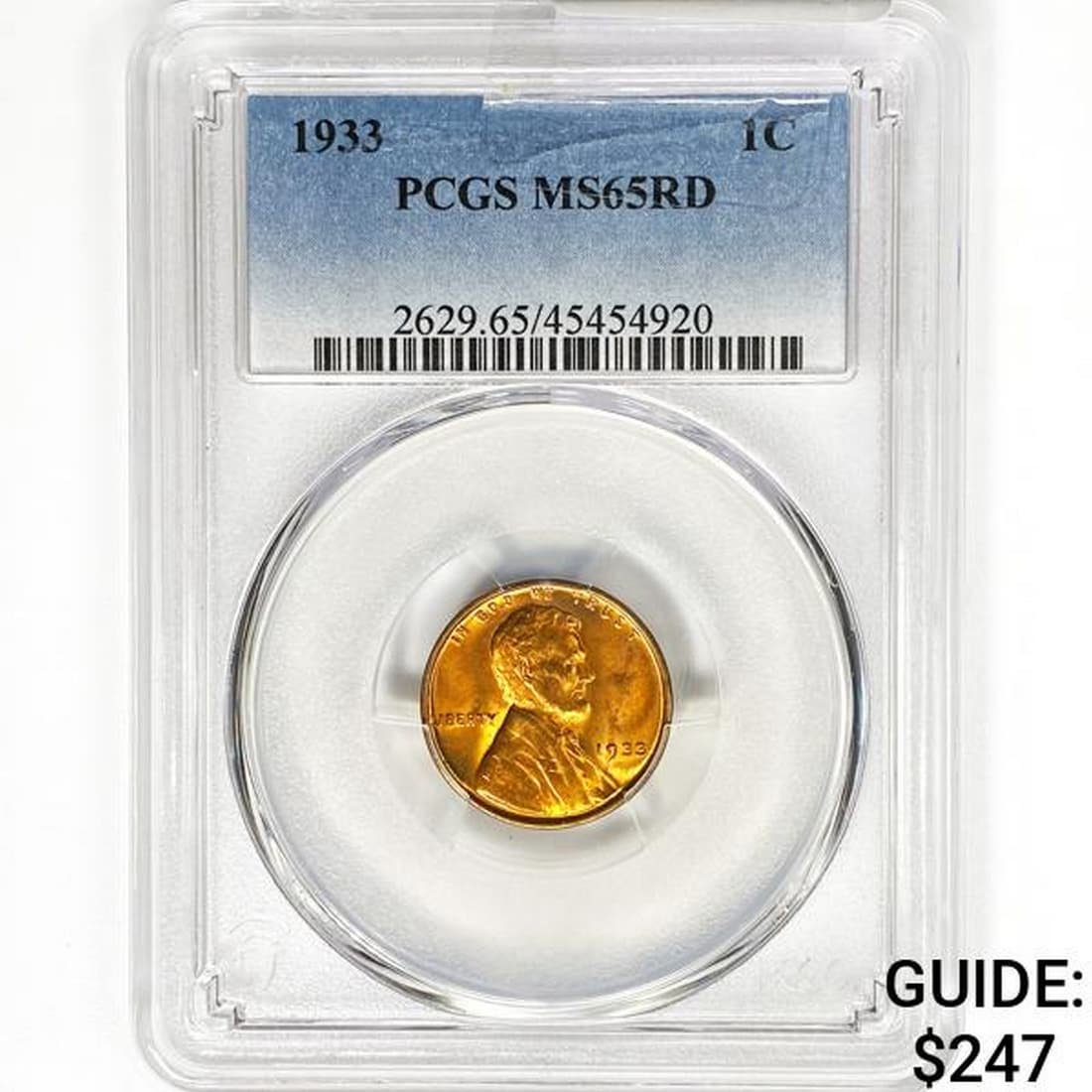 1933 Wheat Cent PCGS MS65 RD (1 of 2)