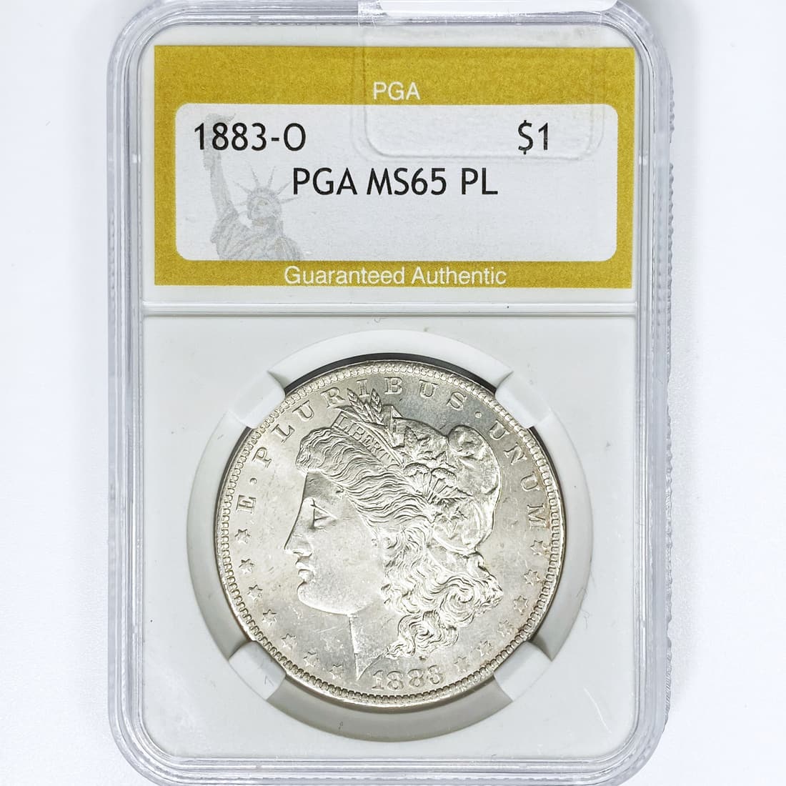 1883-O Morgan Silver Dollar PGA MS65 PL (1 of 2)