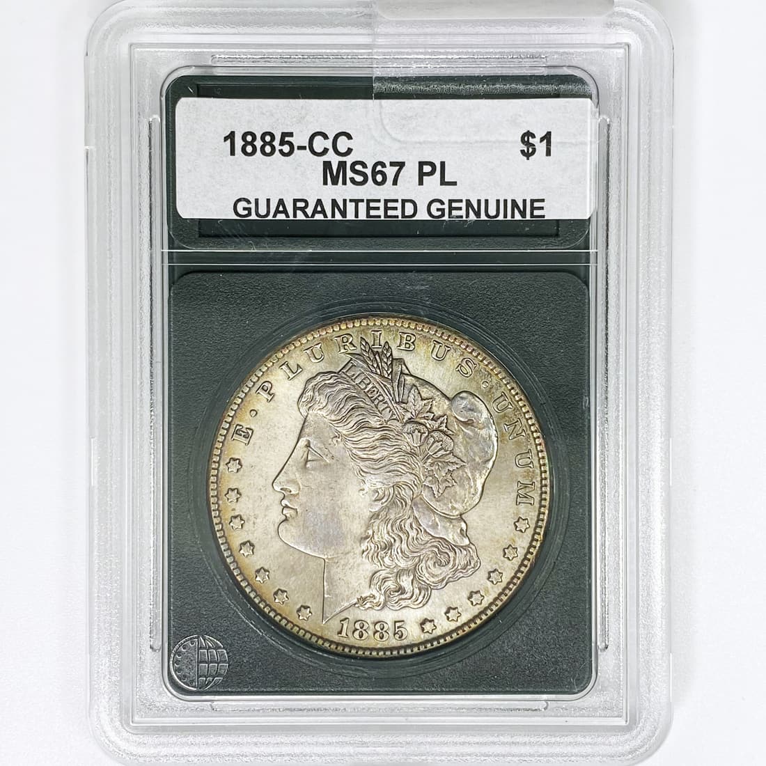 1885-CC Morgan Silver Dollar GG MS67 PL (1 of 2)