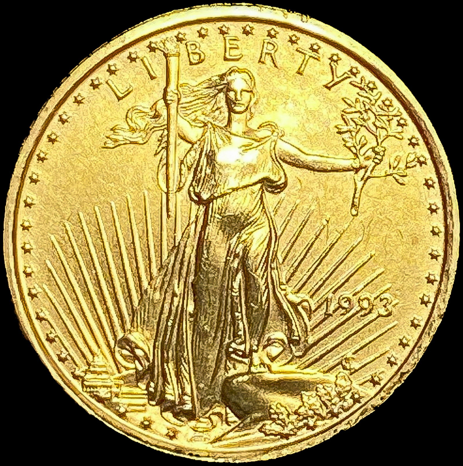 1993 US 1/10oz Gold $5 Eagle SUPERB GEM BU (1 of 2)