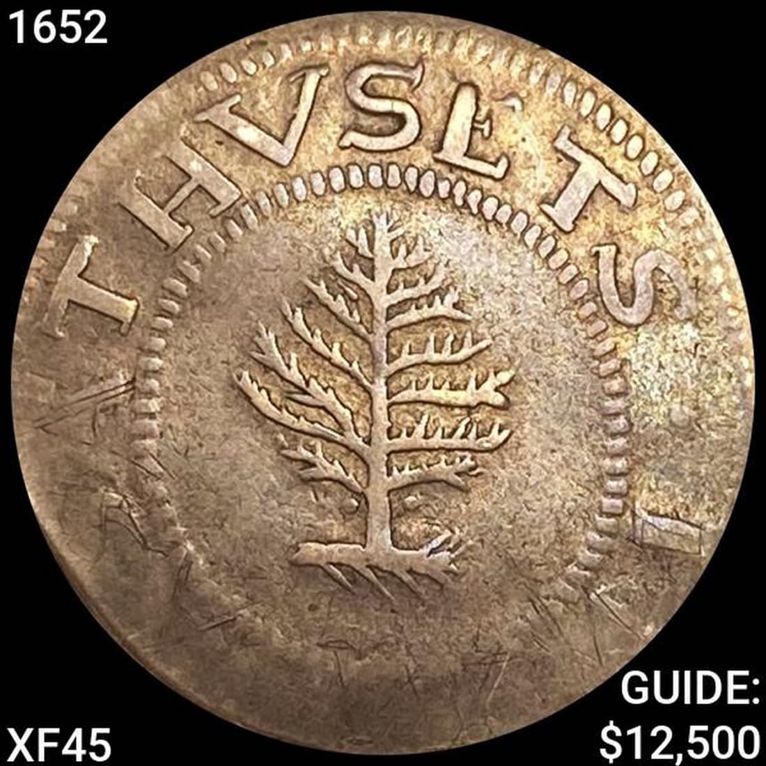 1652 Pine Tree Shilling LG Planch LIGHTLY (1 of 2)