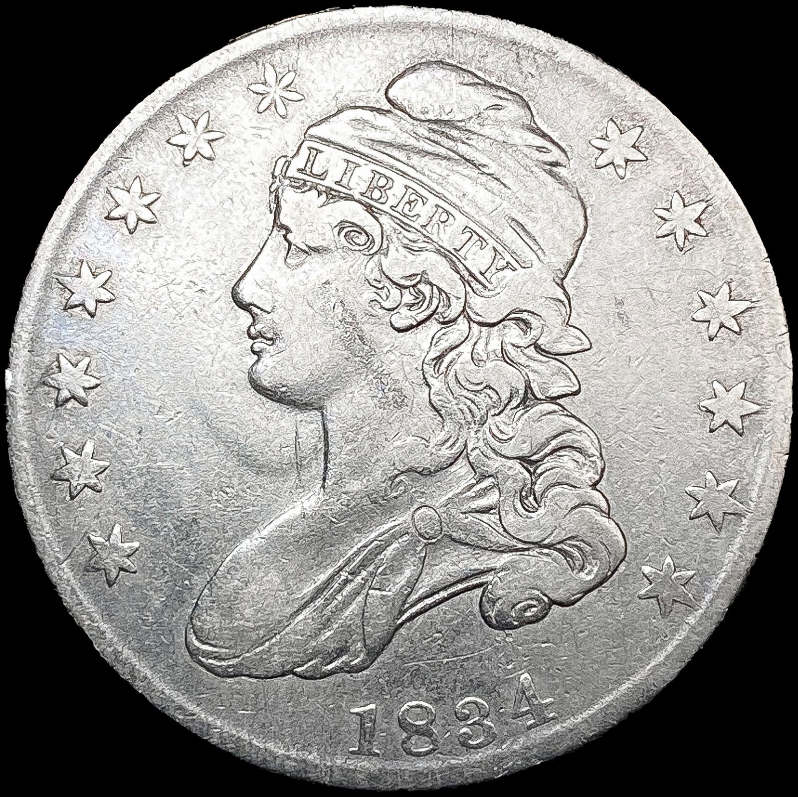 1834 Capped Bust Half Dollar NEARLY UNCIRCULATED (1 of 2)