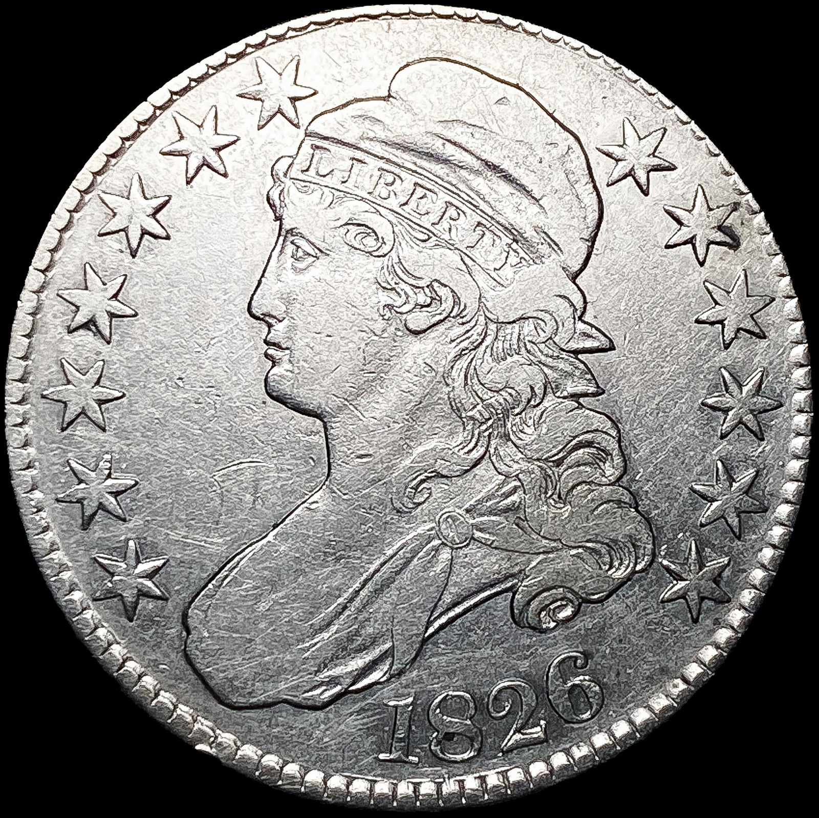 1826 Capped Bust Half Dollar CLOSELY UNCIRCULATED (1 of 2)