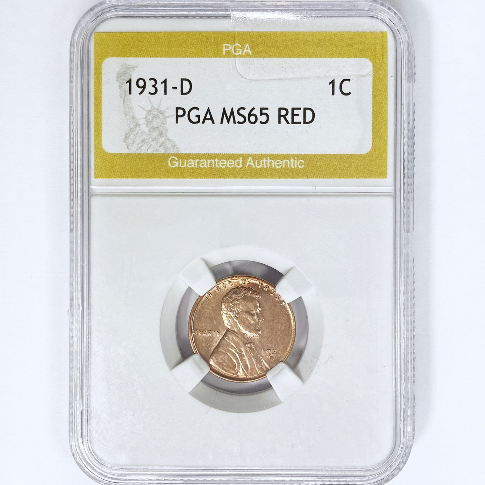 1931-D Wheat Cent PGA MS65 RED (1 of 2)