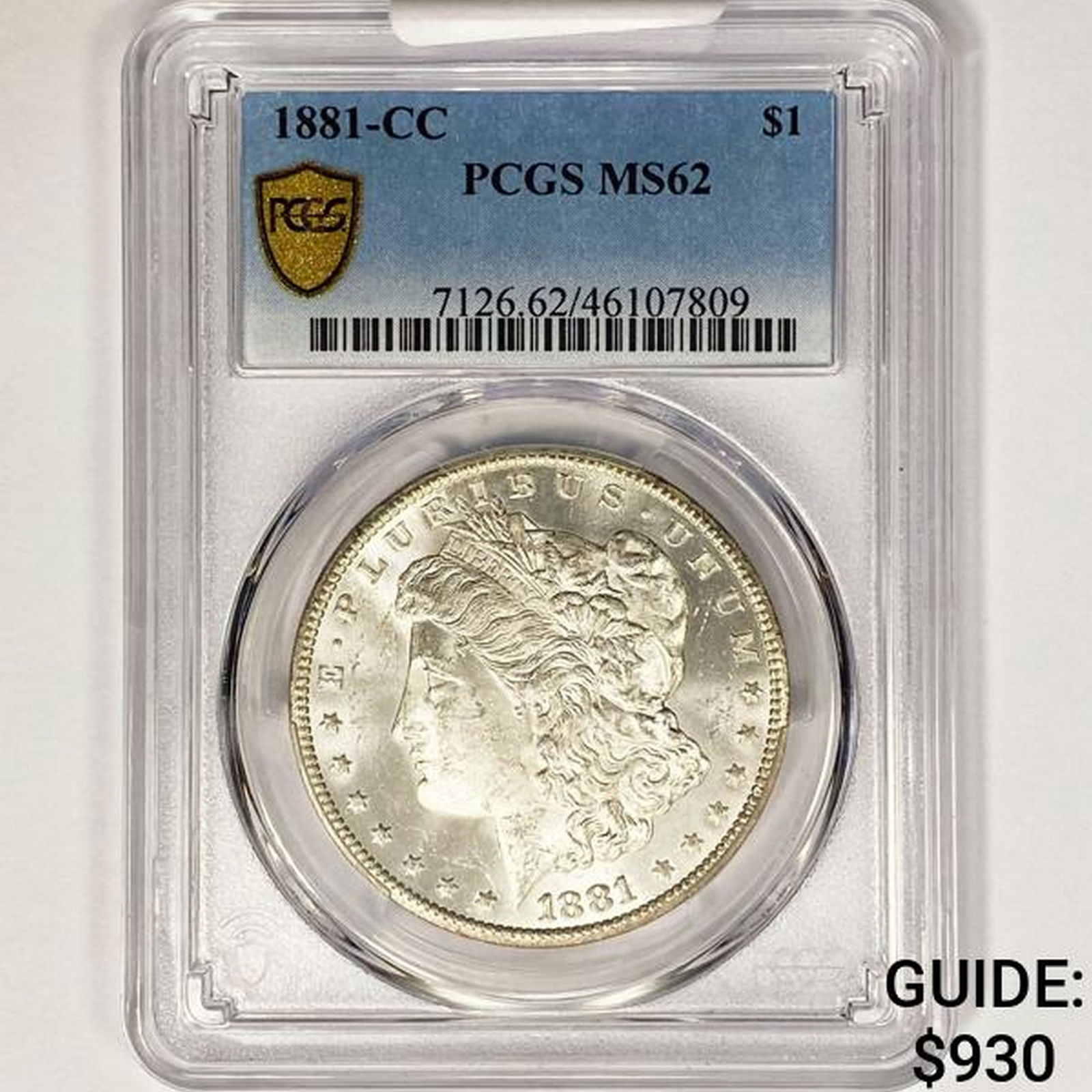 1881-CC Morgan Silver Dollar PCGS MS62 (1 of 2)