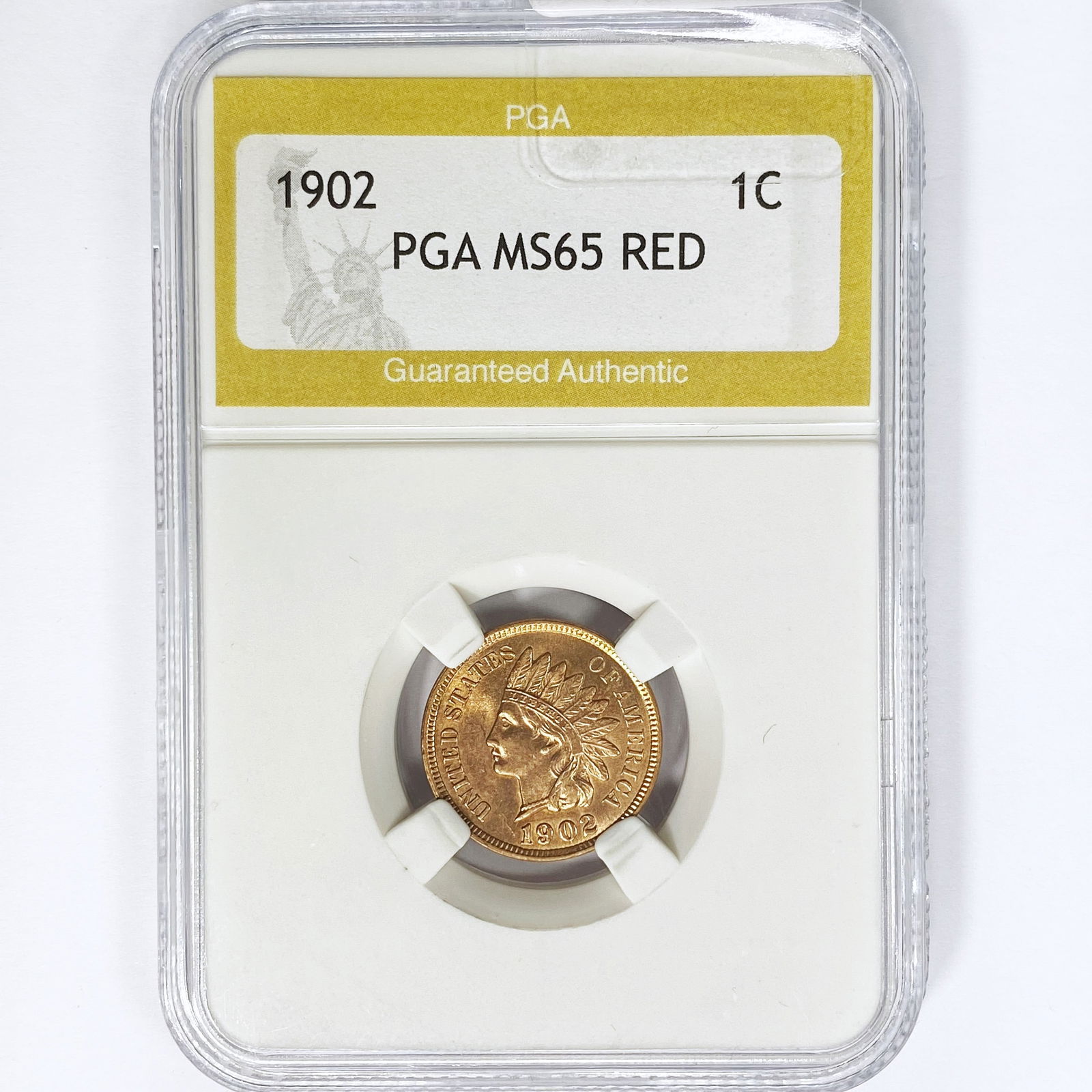 1902 Indian Head Cent PGA MS65 RED (1 of 2)