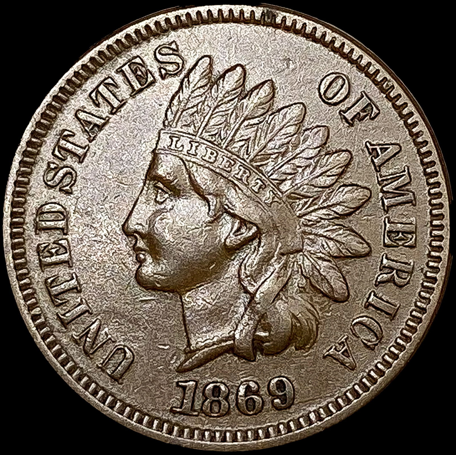 1869 Indian Head Cent CLOSELY UNCIRCULATED (1 of 2)