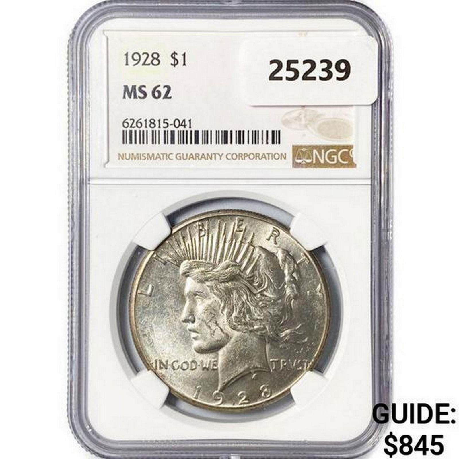 1928 Silver Peace Dollar NGC MS62 (1 of 2)