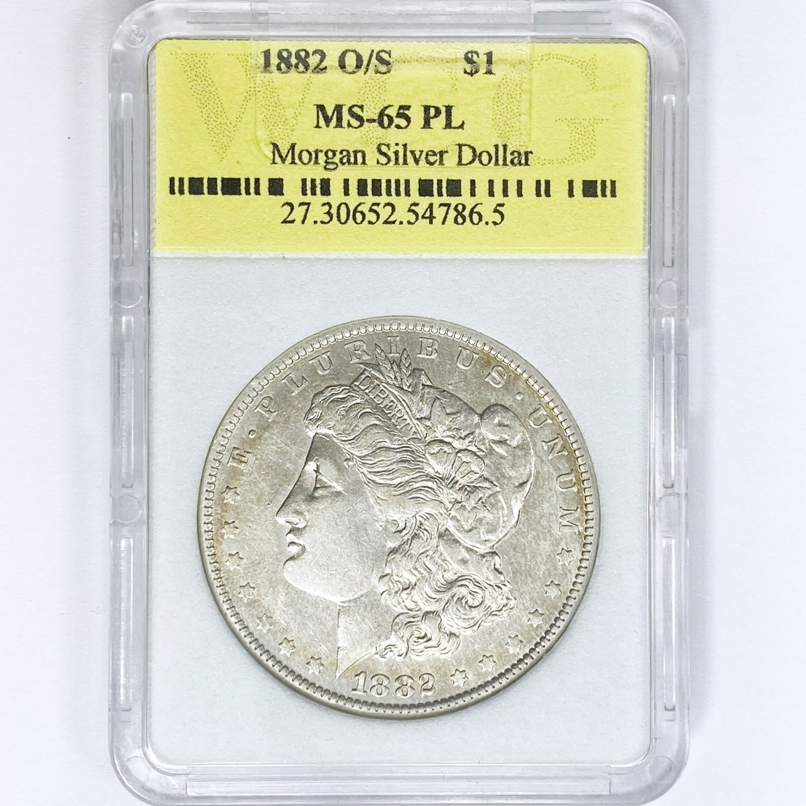 1882-O/S Morgan Silver Dollar WCG MS65 PL (1 of 2)