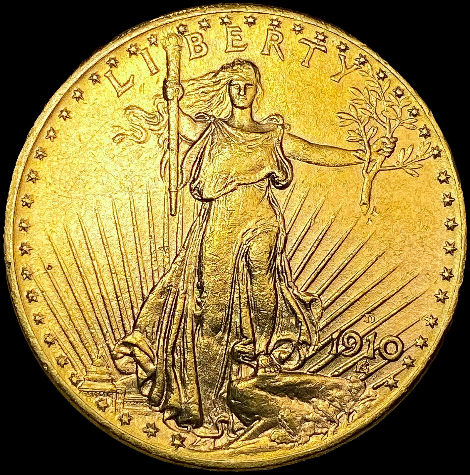1910-D $20 Gold Double Eagle UNCIRCULATED: 1910-D $20 Gold Double Eagle ED