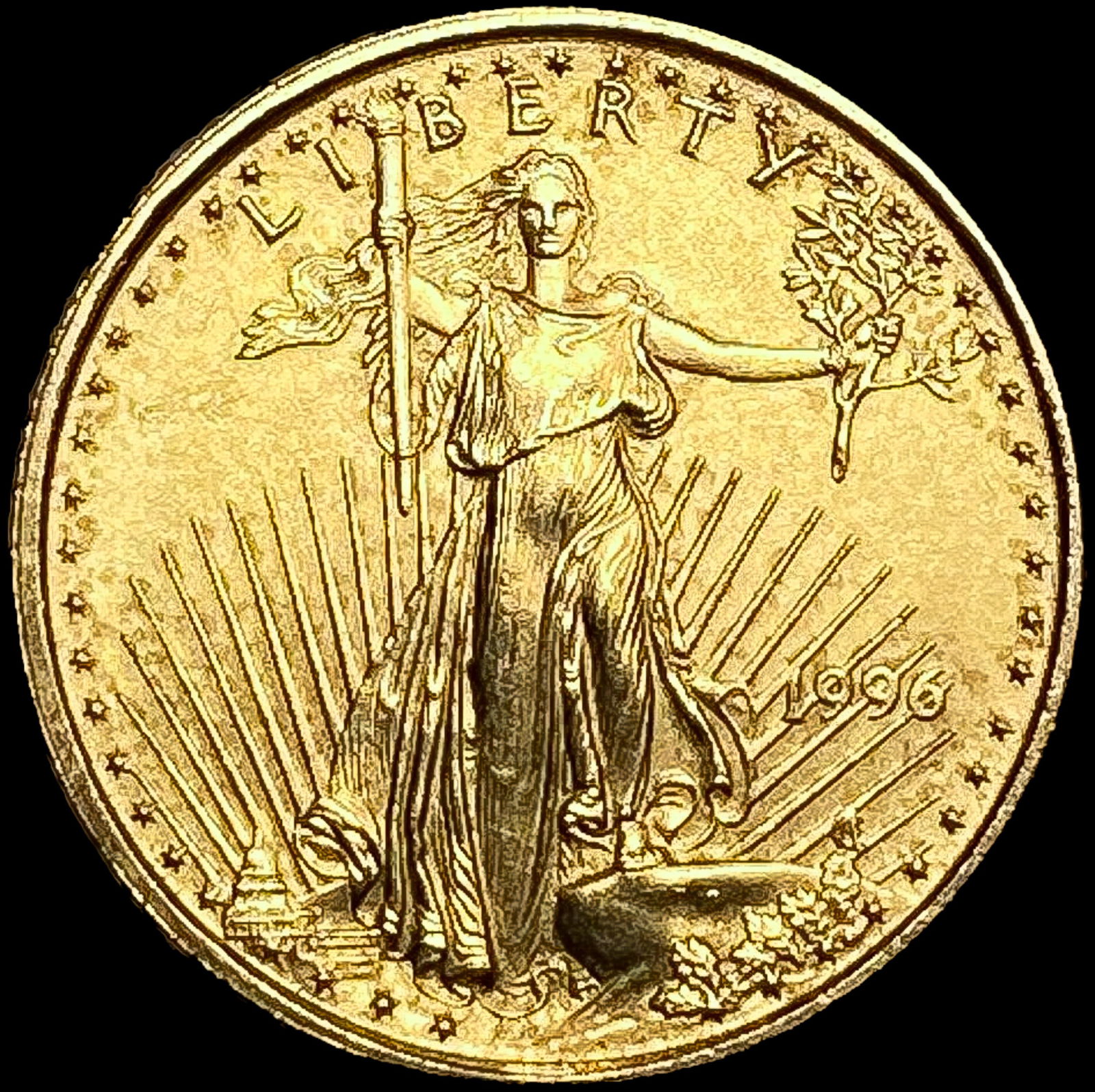 1996 US 1/10oz Gold $5 Eagle SUPERB GEM BU (1 of 2)