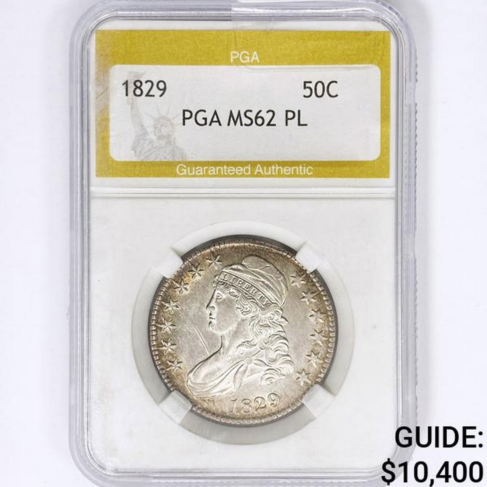 1829 Capped Bust Half Dollar PGA MS62 PL (1 of 2)