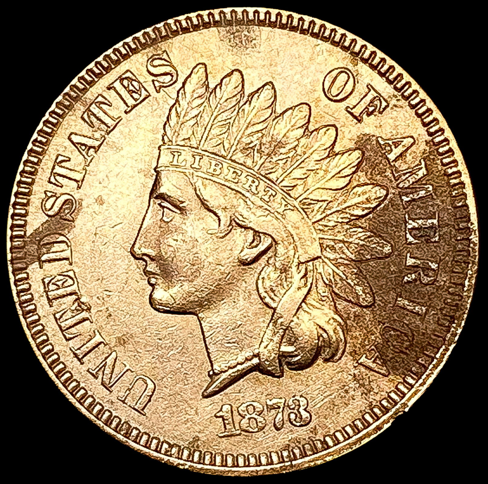 1873 Indian Head Cent UNCIRCULATED (1 of 2)