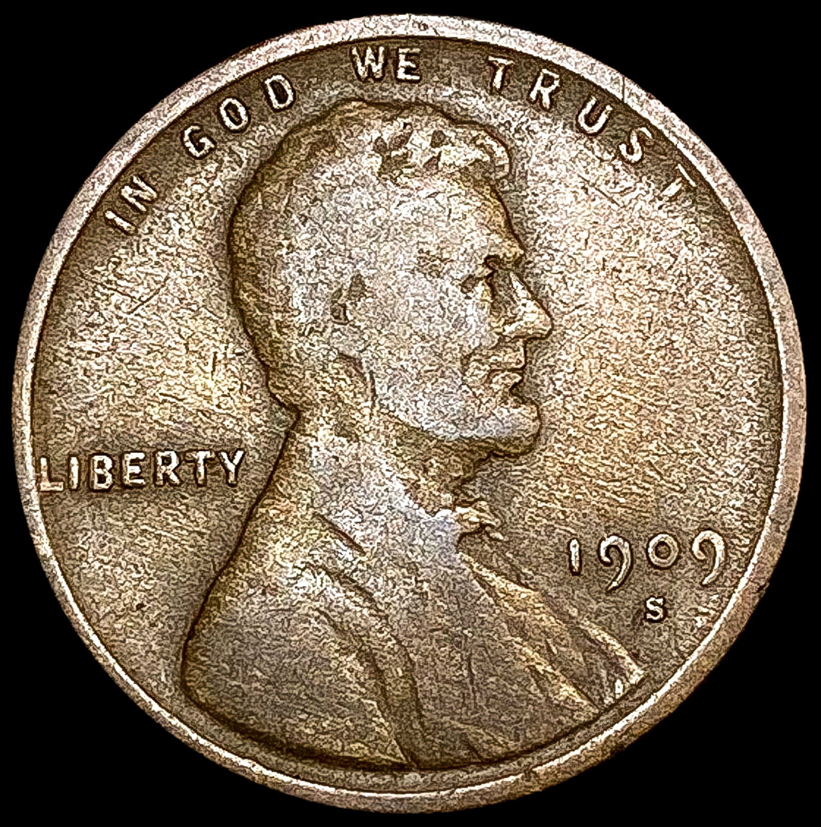 1909-S Wheat Cent LIGHTLY CIRCULATED (1 of 2)