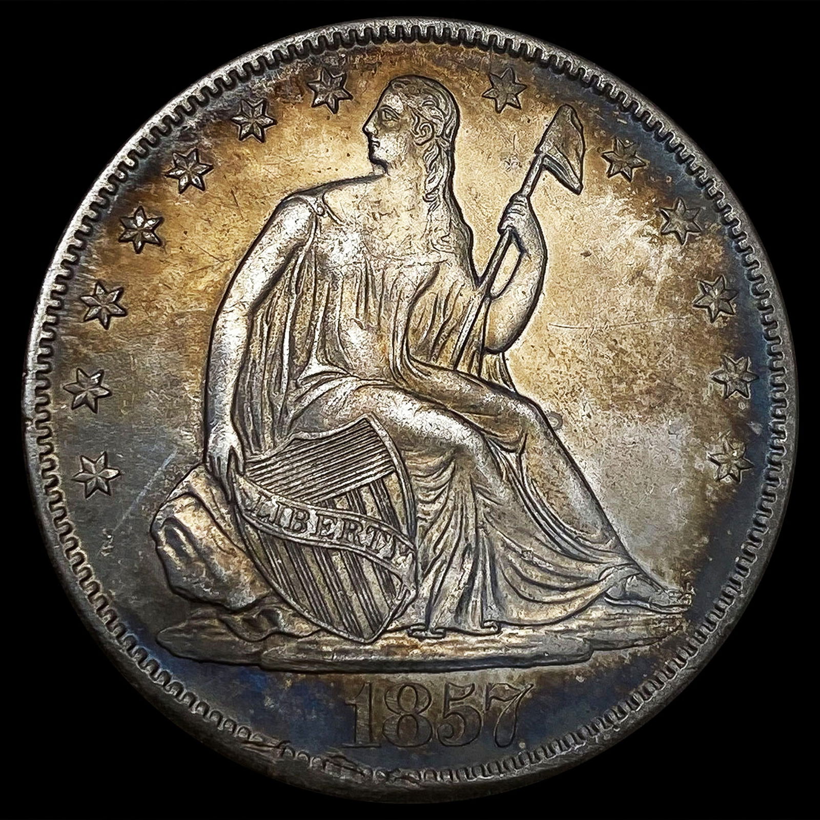 1857-O Seated Liberty Half Dollar LIGHTLY CIRCULAT (1 of 2)