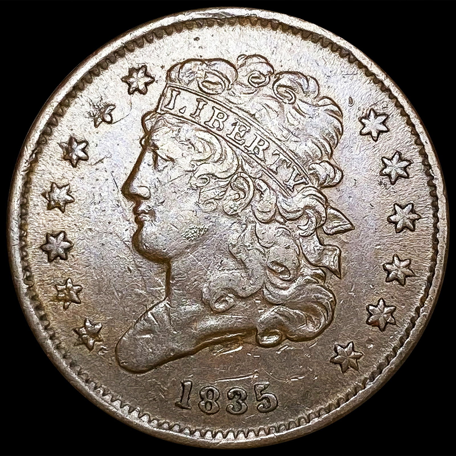 1835 Classic Head Half Cent LIGHTLY CIRCULATED (1 of 2)