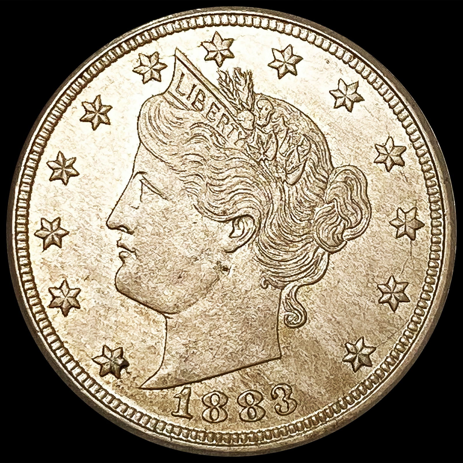 1883 No Cents Liberty Victory Nickel UNCIRCULATED (1 of 2)