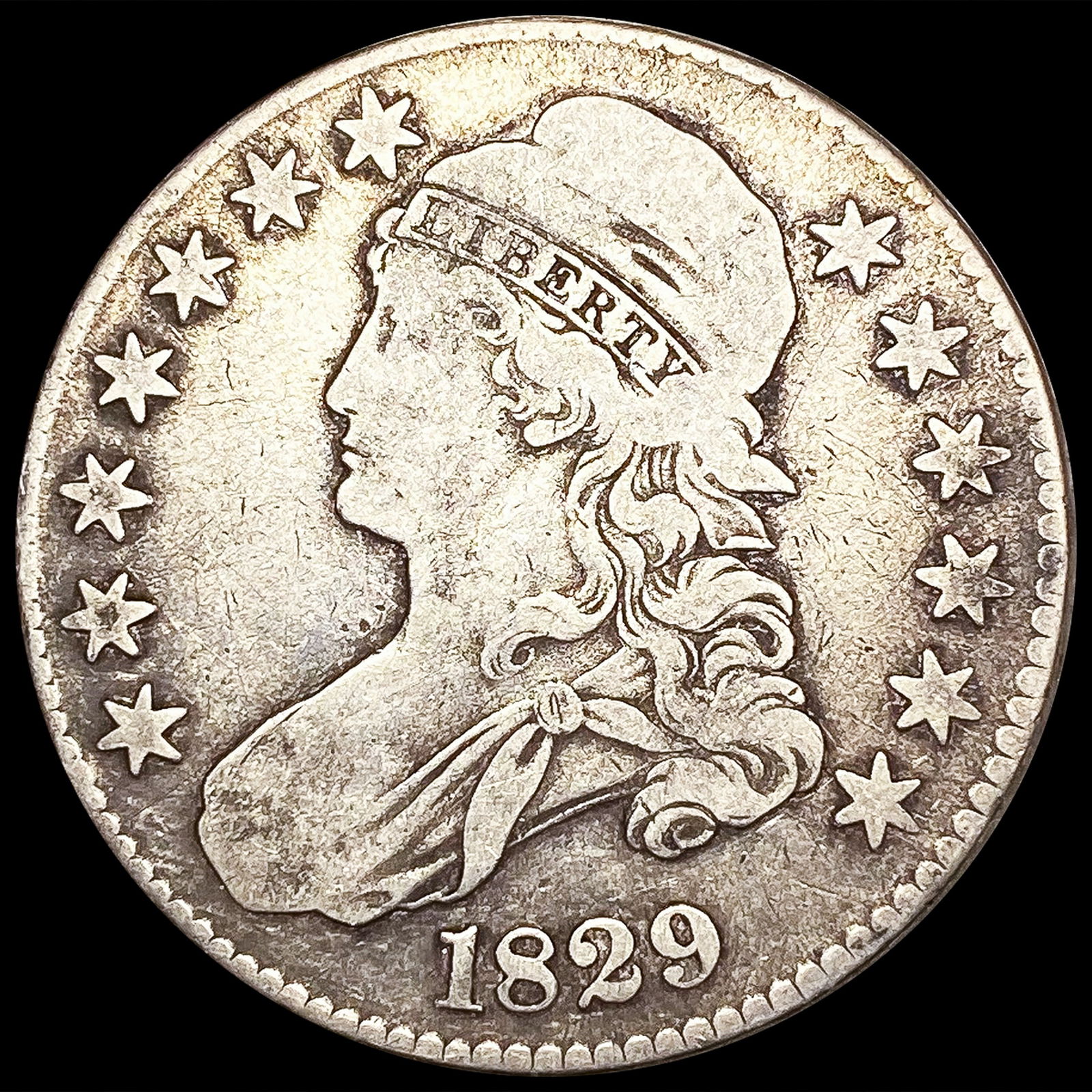 1829 Capped Bust Half Dollar CLOSELY UNCIRCULATED (1 of 2)