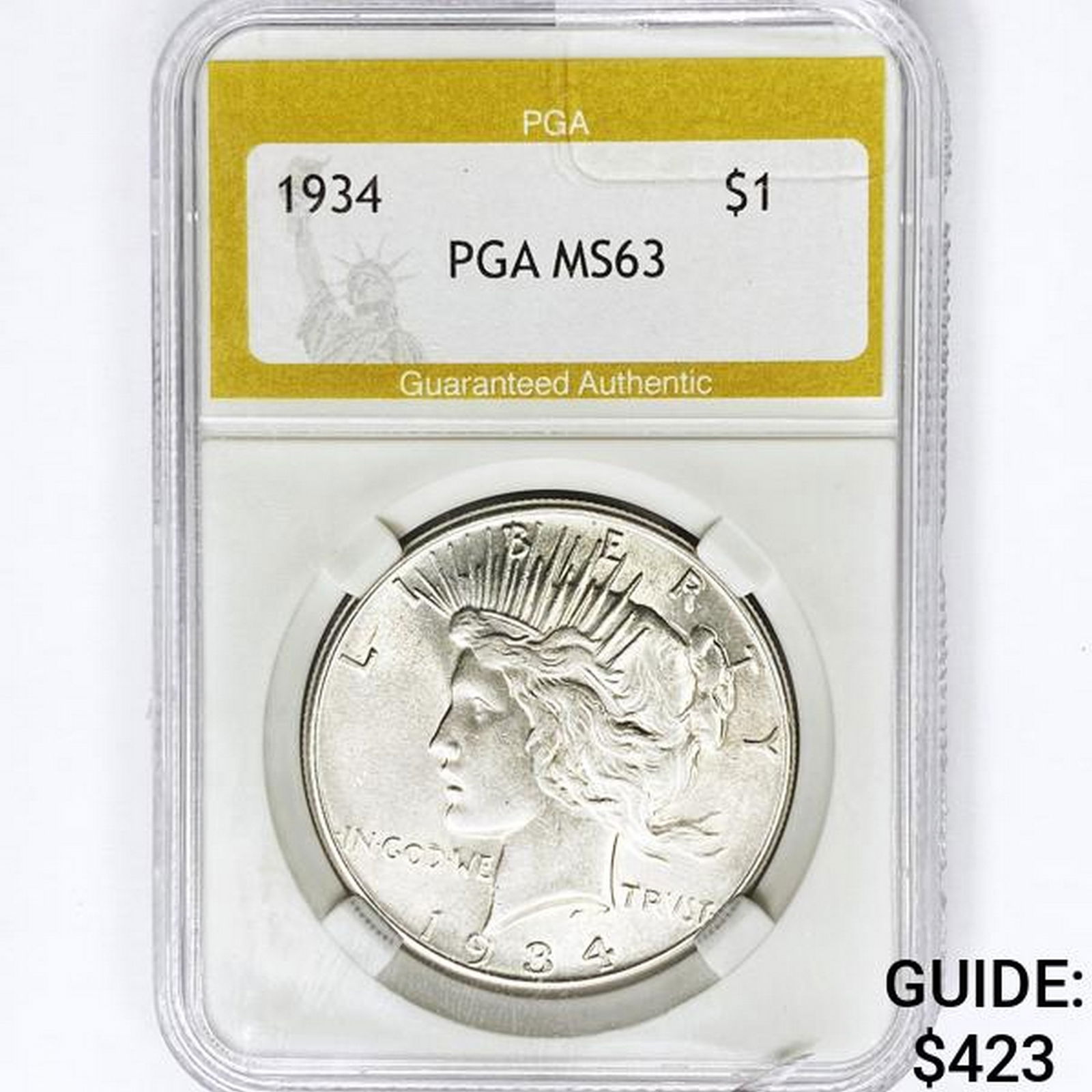 1934 Silver Peace Dollar PGA MS63 (1 of 2)