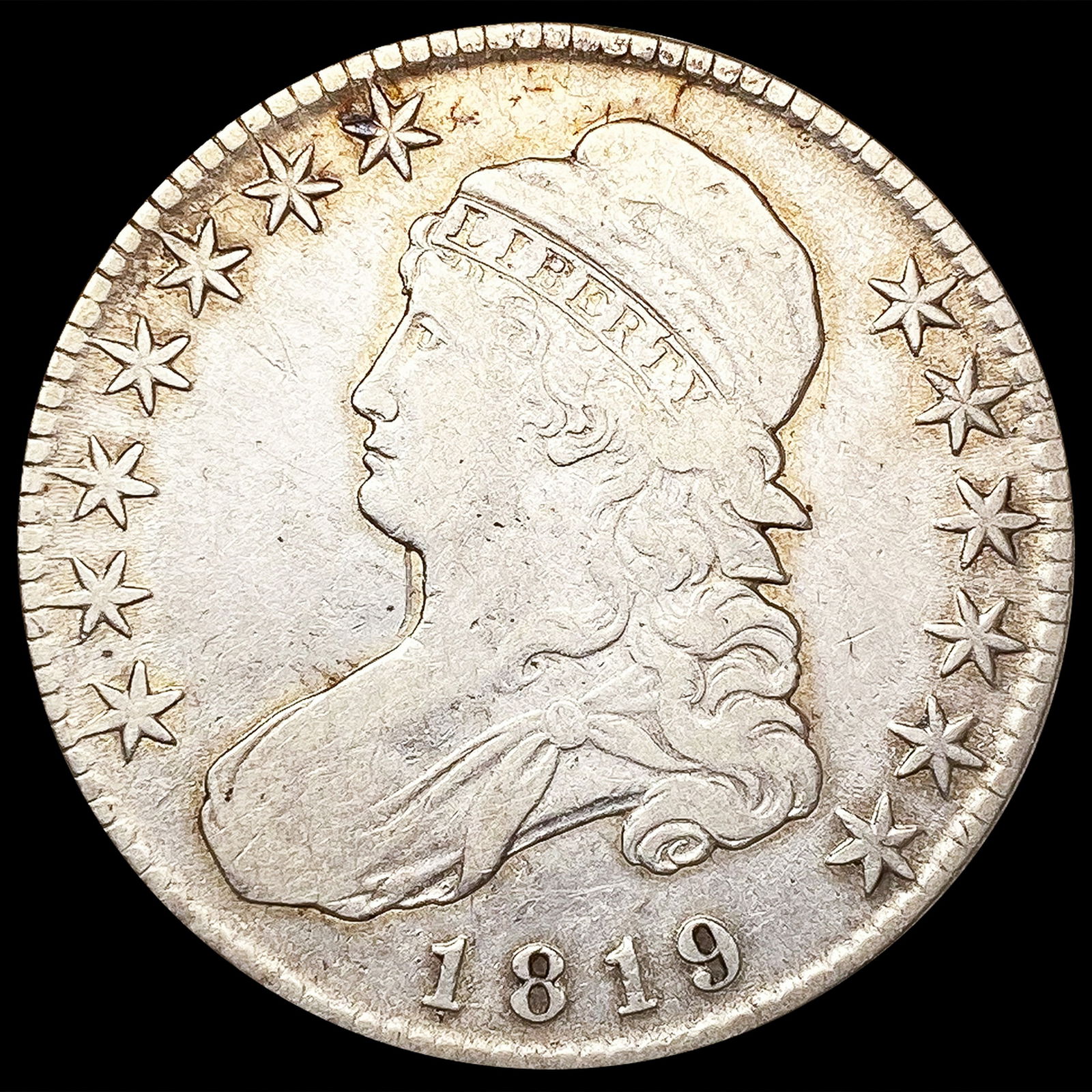 1819 Capped Bust Half Dollar NICELY CIRCULATED (1 of 2)