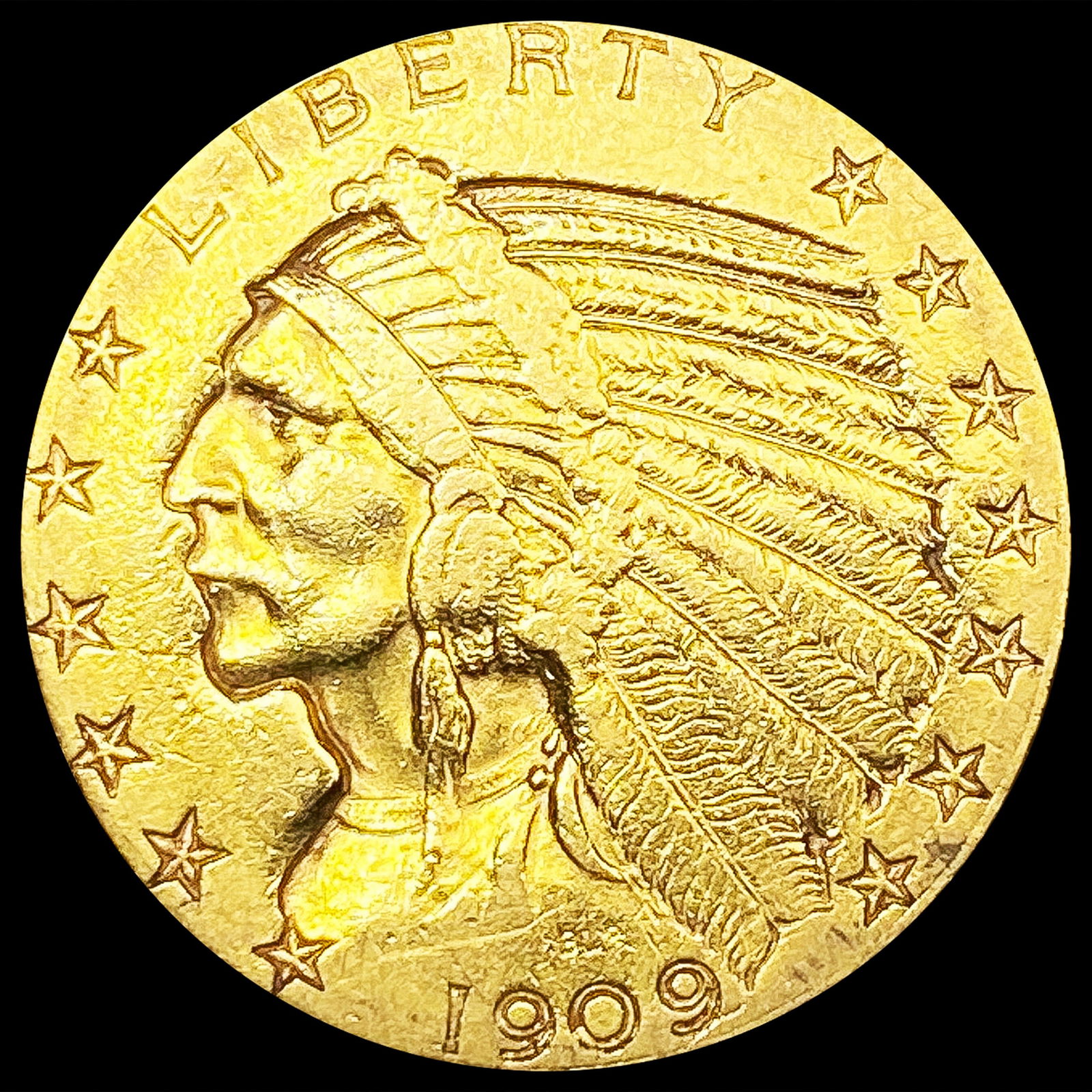 1909 $5 Gold Half Eagle CLOSELY UNCIRCULATED (1 of 2)