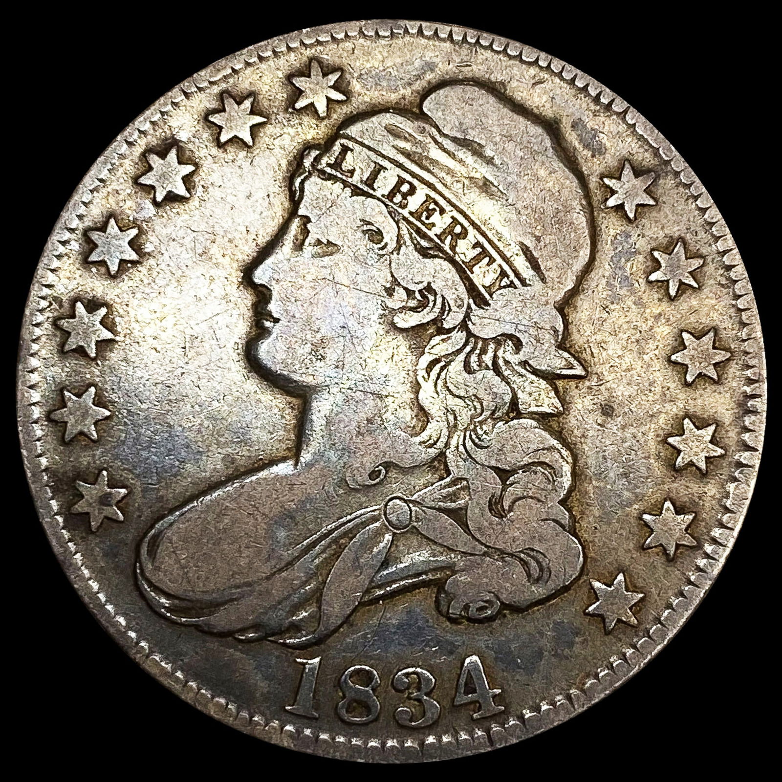 1834 Capped Bust Half Dollar NICELY CIRCULATED (1 of 2)