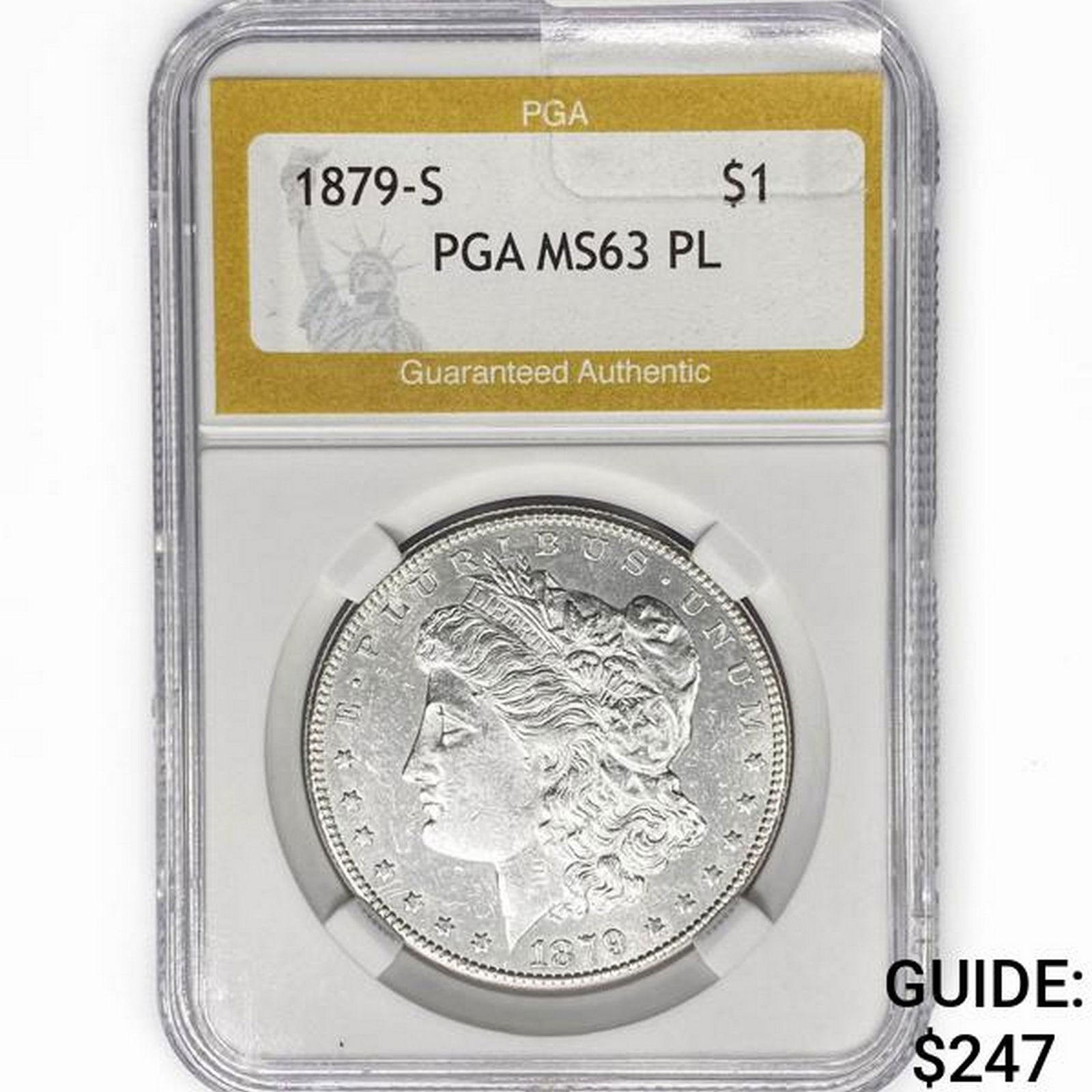 1879-S Morgan Silver Dollar PGA MS63 PL (1 of 2)