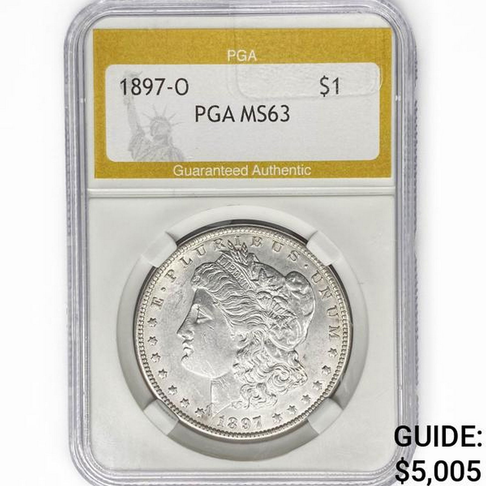 1897-O Morgan Silver Dollar PGA MS63 (1 of 2)