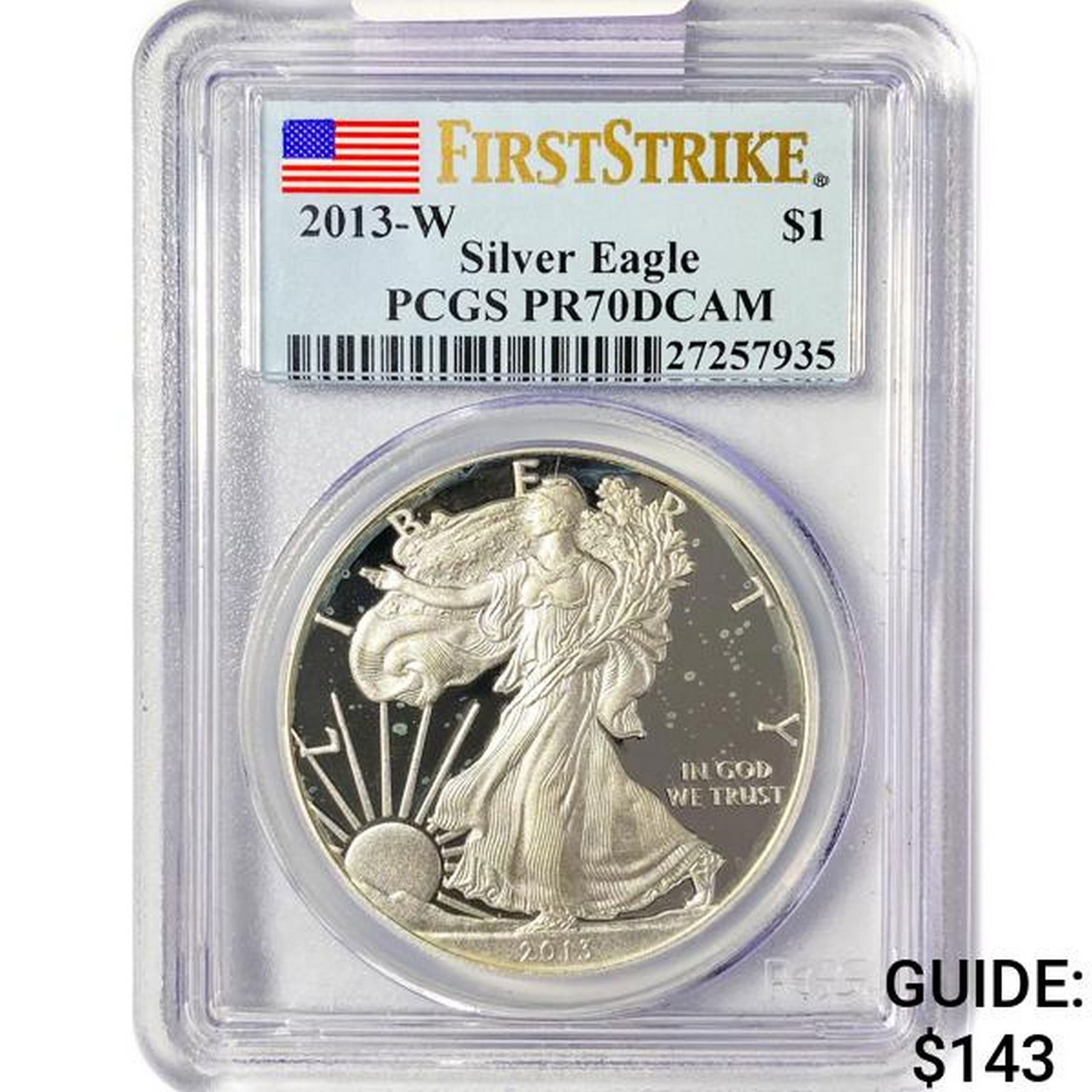 2013-W American Silver Eagle PCGS PR70 DCAM (1 of 2)