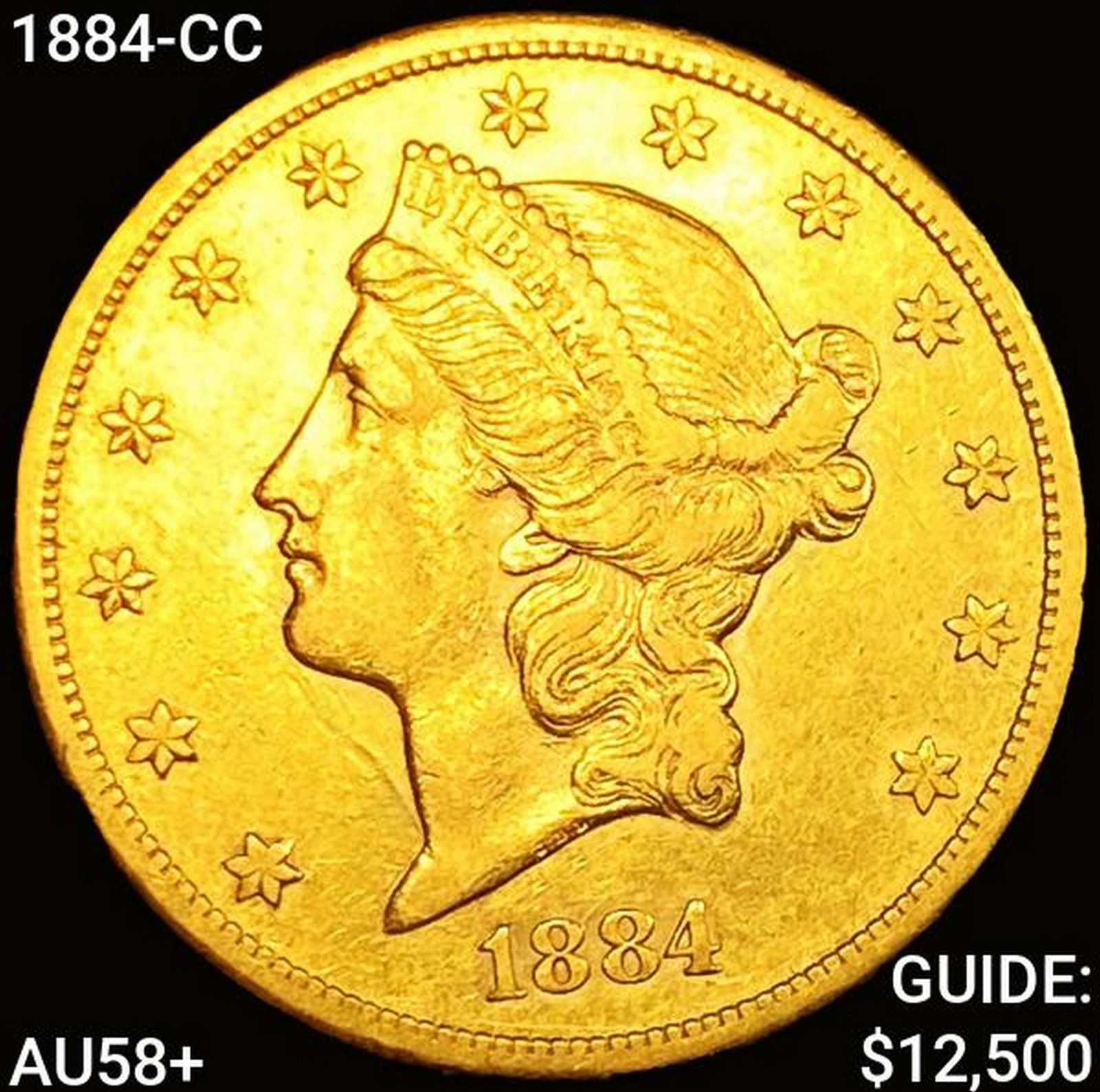 1884-CC $20 Gold Double Eagle CHOICE AU+ (1 of 2)