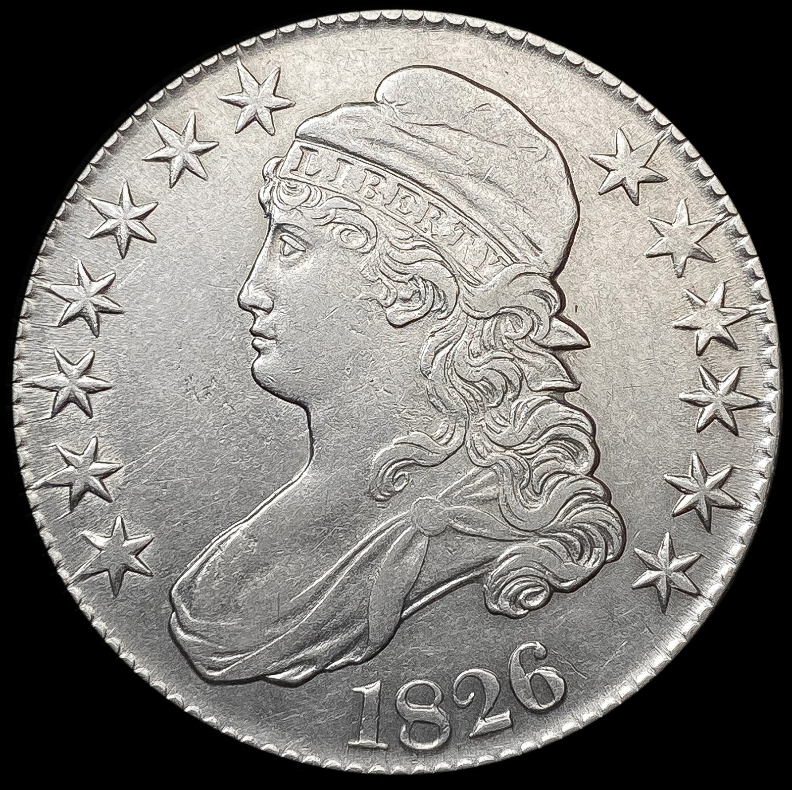 1826 Capped Bust Half Dollar NEARLY UNCIRCULATED (1 of 2)