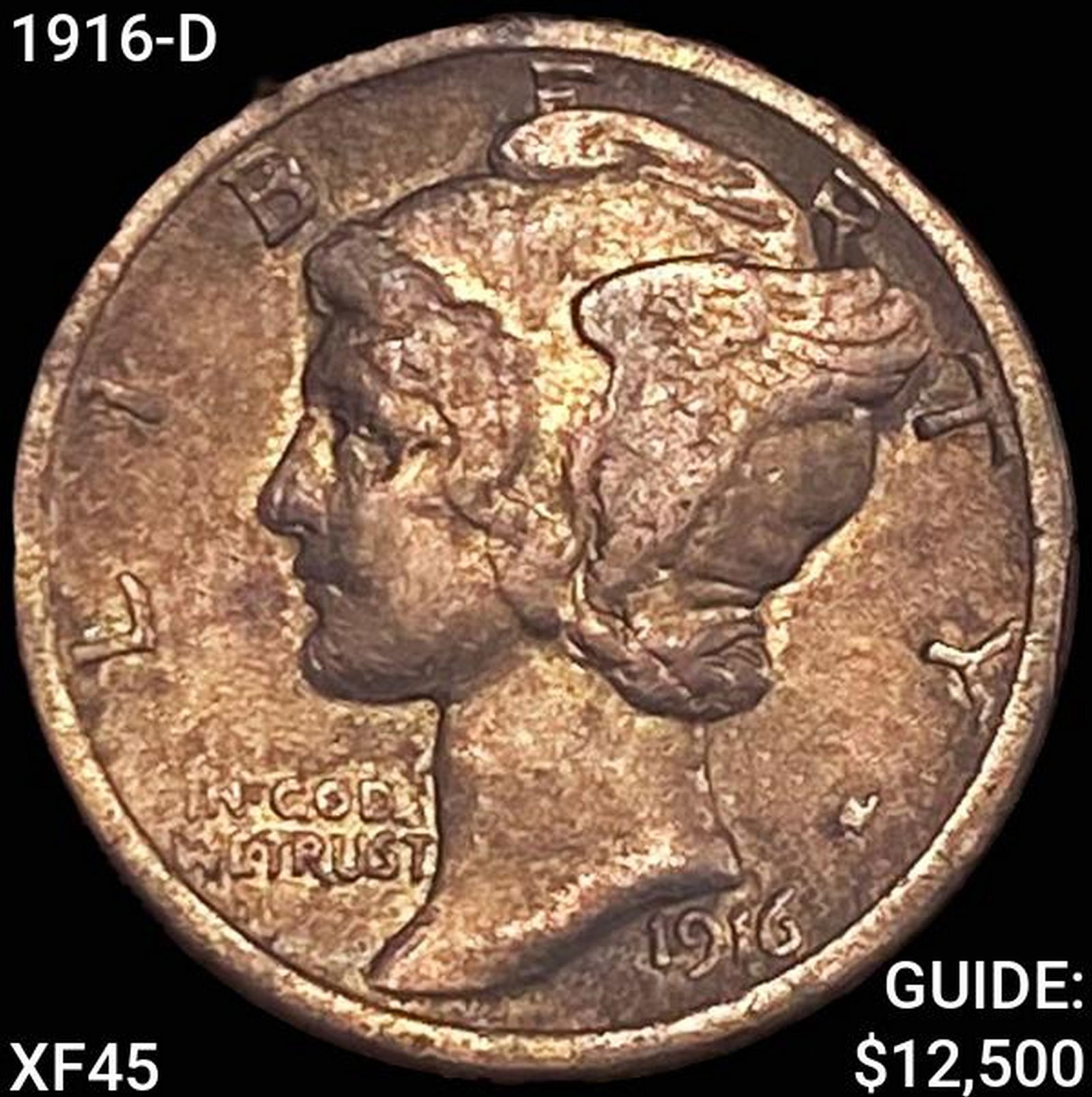 1916-D Morgan Silver Dime CLOSELY UNCIRCULATED (1 of 2)