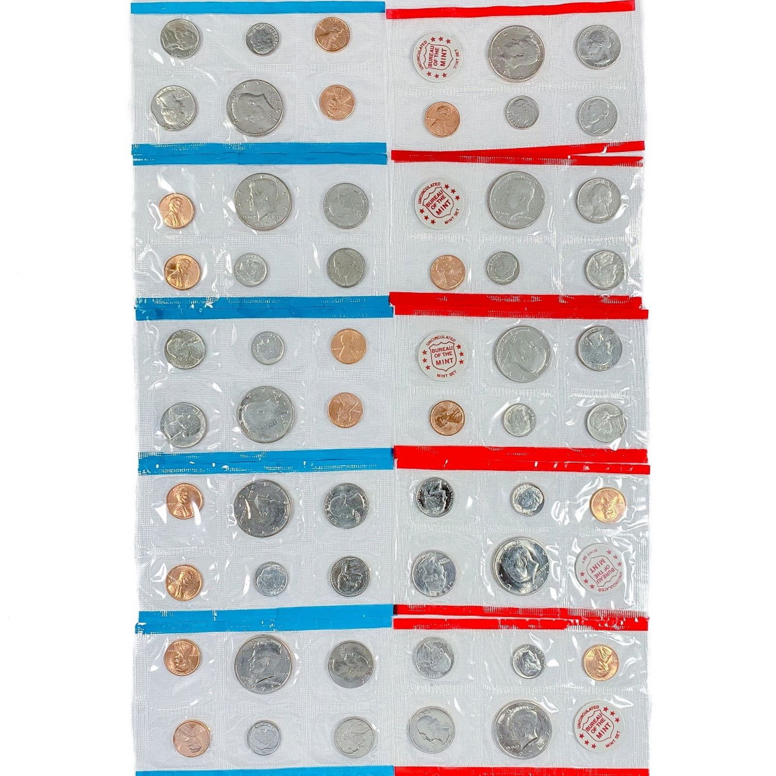 1971 US Mint Silver Coin Sets (55 Coins) UNC (1 of 2)