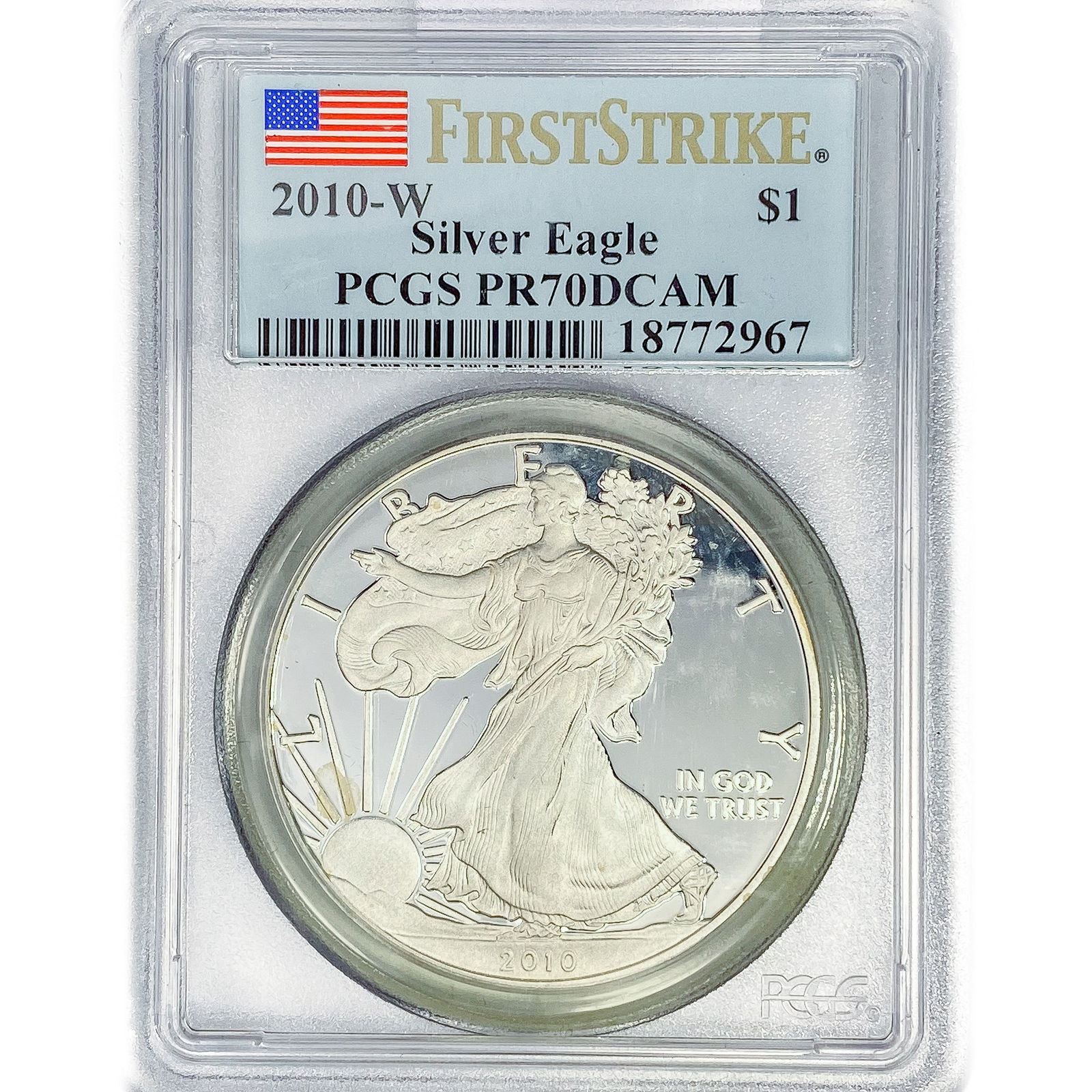2010-W American Silver Eagle PCGS PR70 DCAM (1 of 2)