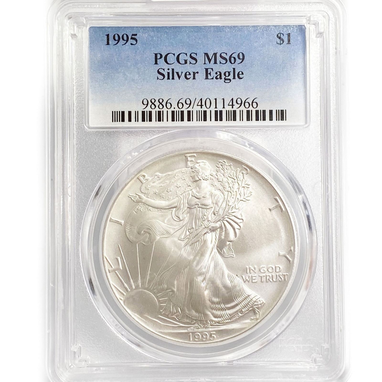 1995 American 1oz Silver Eagle PCGS MS69 (1 of 2)