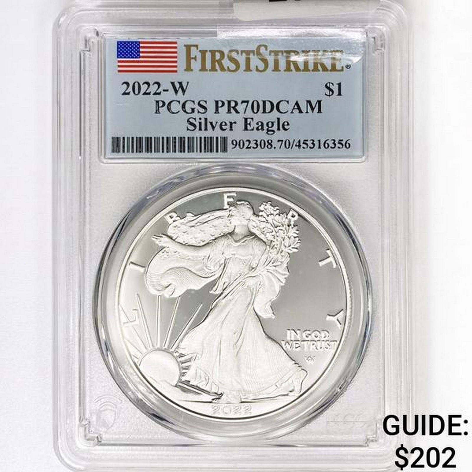 2022-W American Silver Eagle PCGS PR70 DCAM (1 of 2)