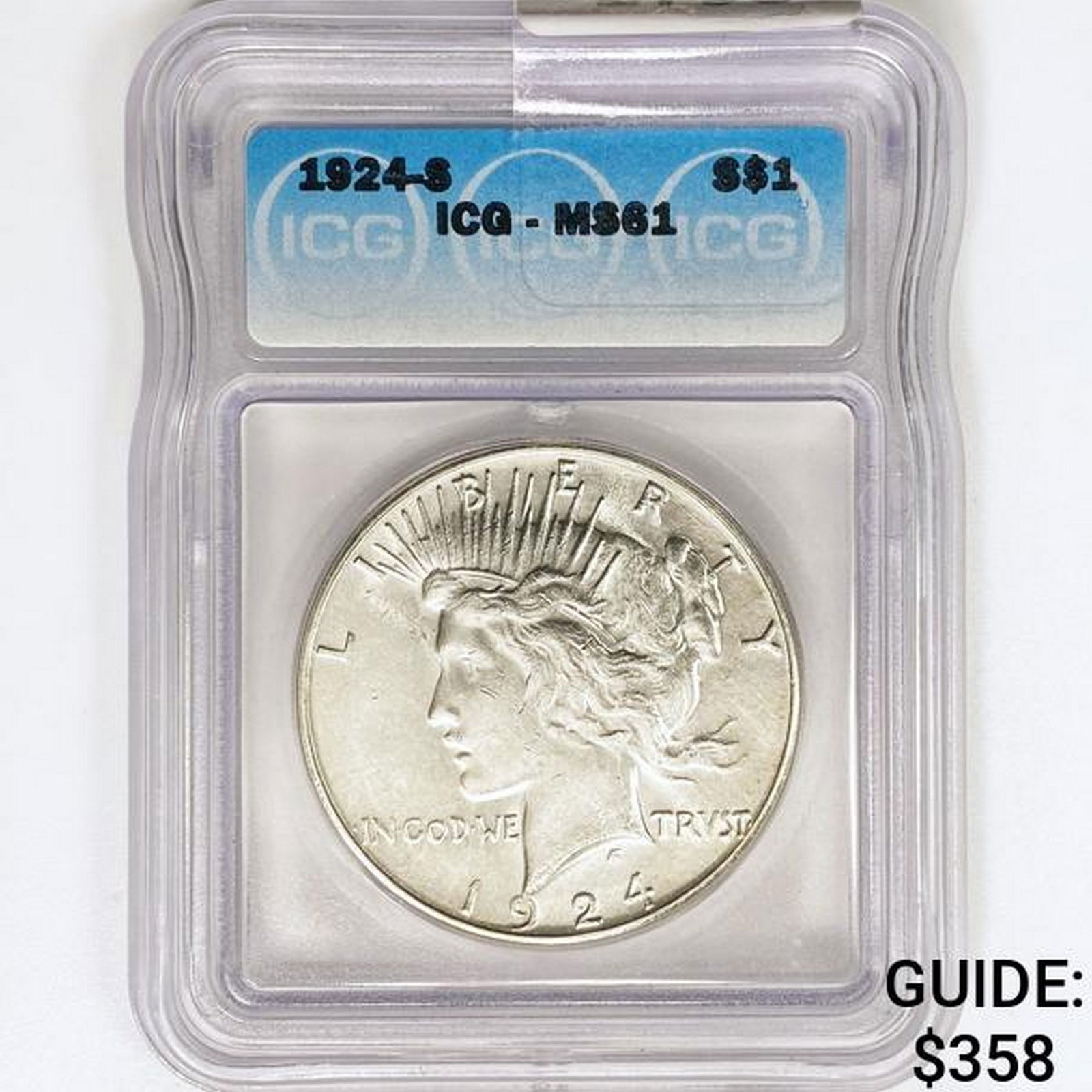 1924-S Silver Peace Dollar ICG MS61 (1 of 2)
