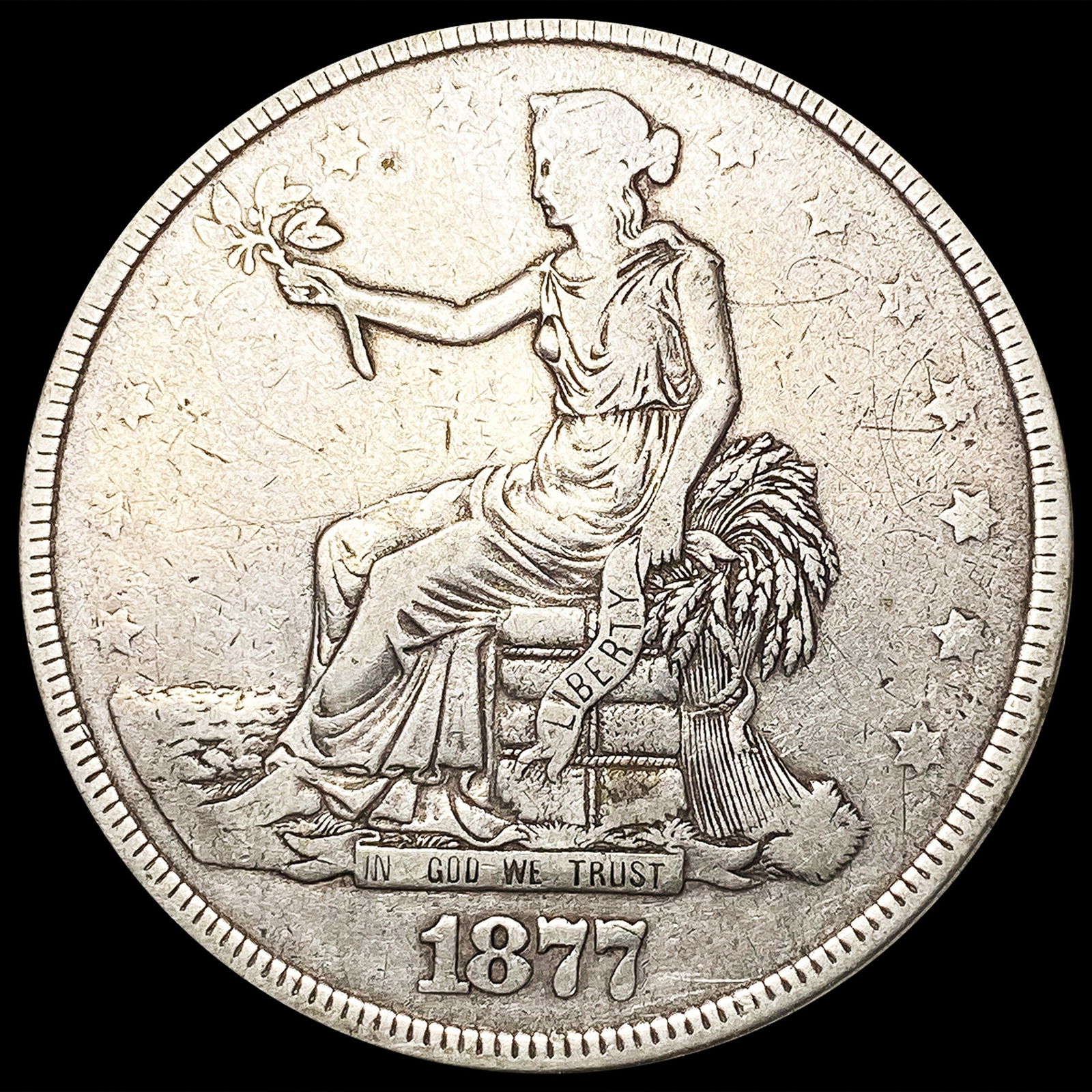 1877 Silver Trade Dollar LIGHTLY CIRCULATED (1 of 2)