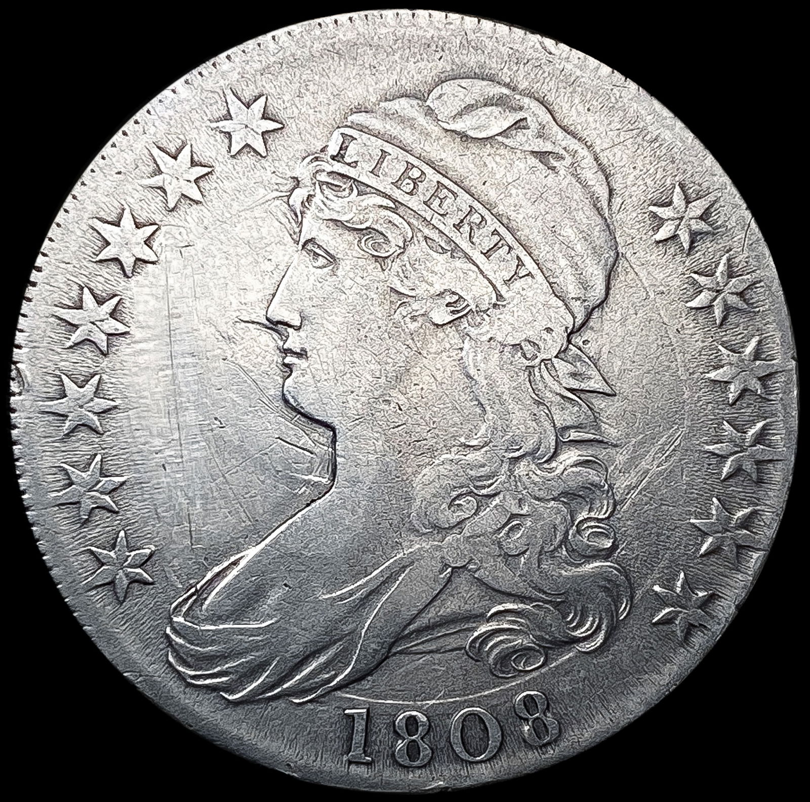 1808 Capped Bust Half Dollar NEARLY UNCIRCULATED (1 of 2)