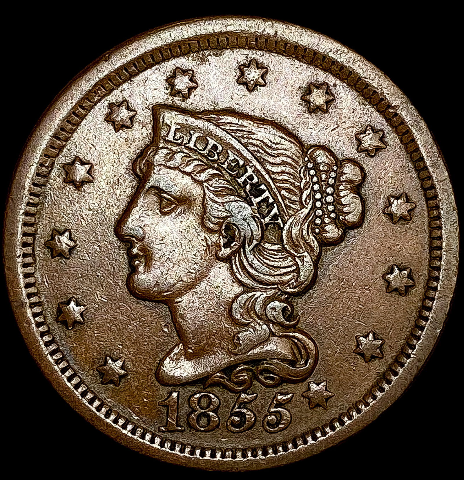 1855 Large Cent NEARLY UNCIRCULATED (1 of 2)