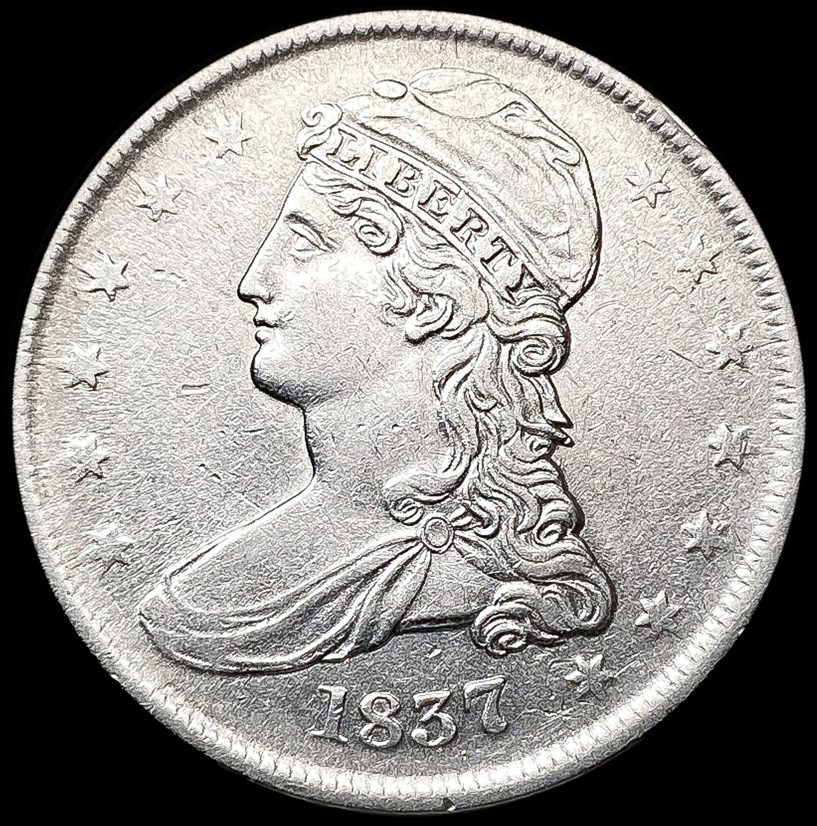 1837 Capped Bust Half Dollar CLOSELY UNCIRCULATED (1 of 2)
