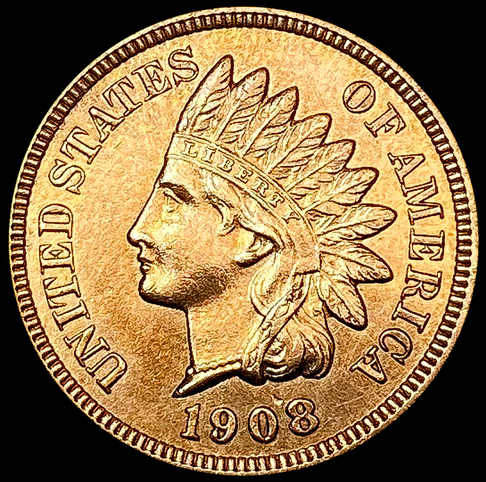 1908 Indian Head Cent CHOICE BU (1 of 2)
