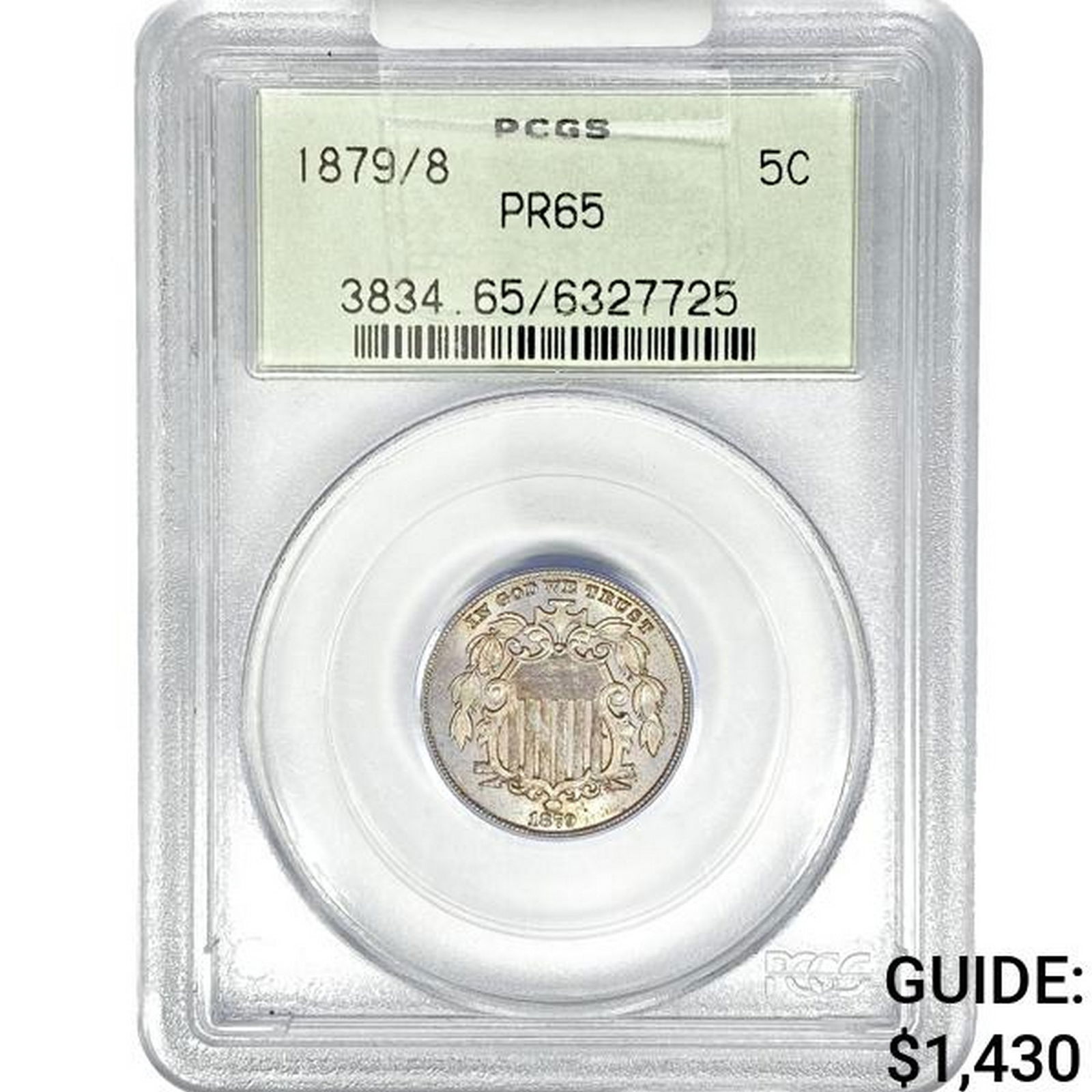 1879/8 Shield Nickel PCGS PR65 (1 of 2)