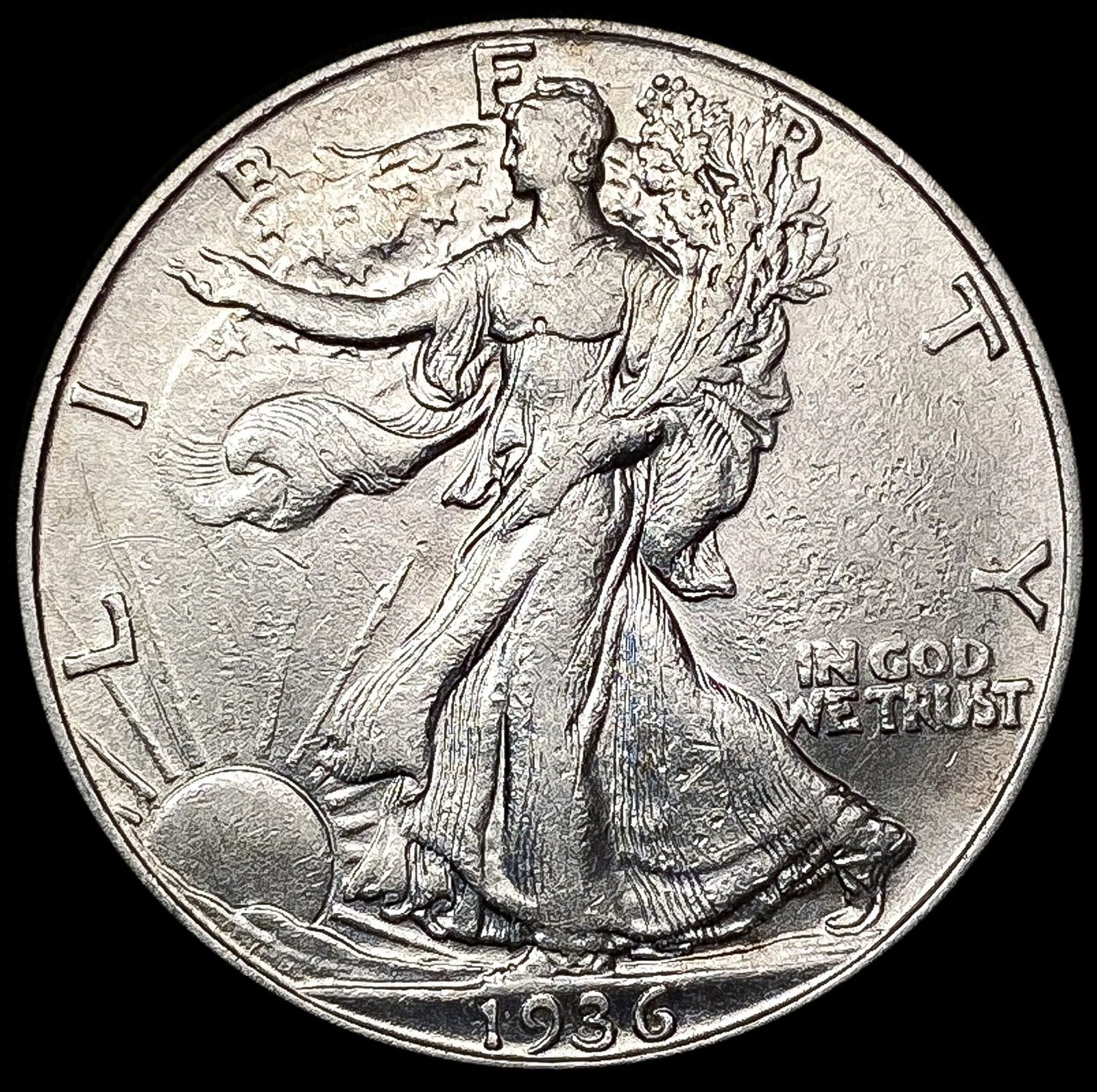 1936-S Walking Liberty Half Dollar CLOSELY UNCIRCU (1 of 2)