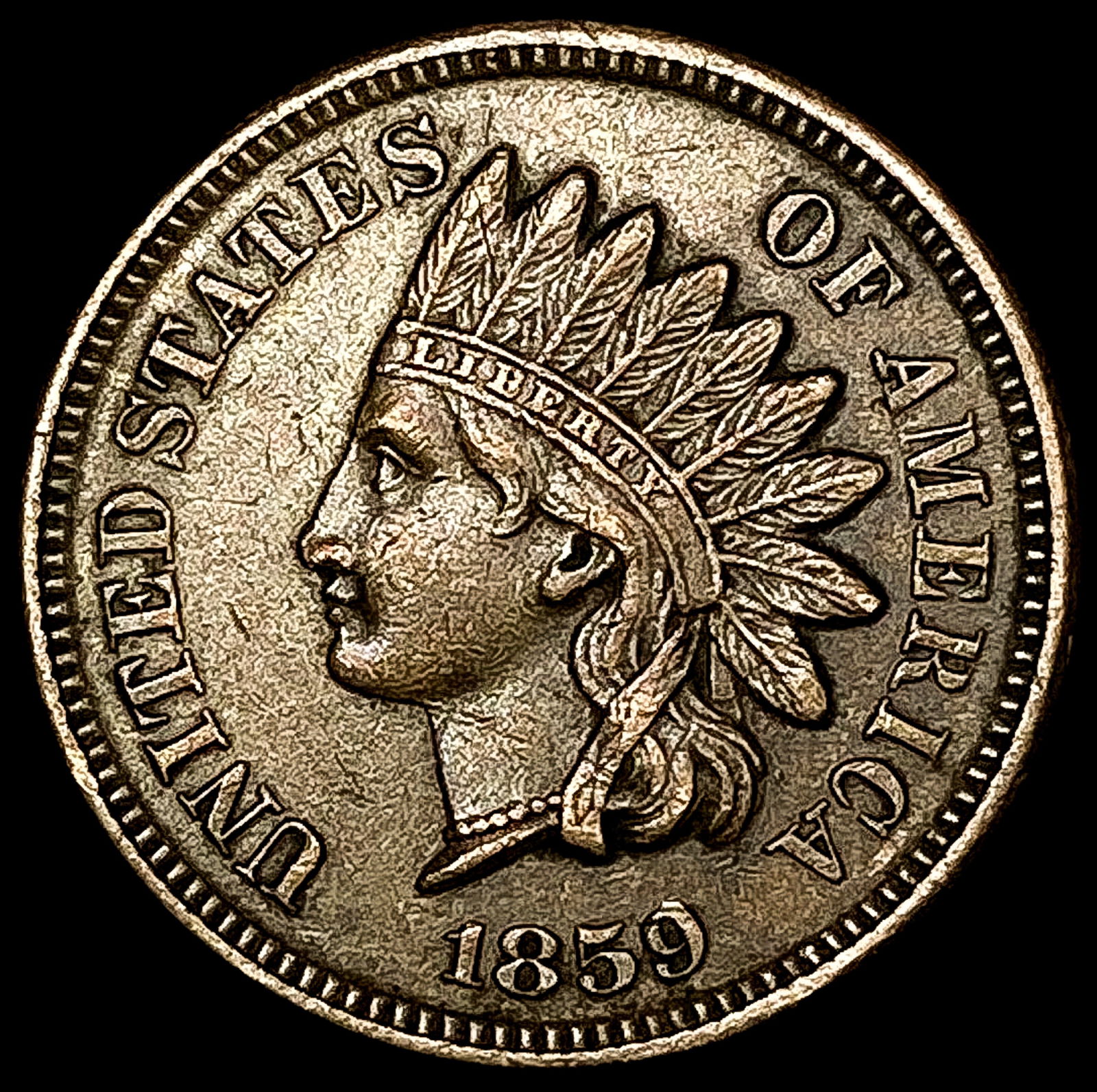 1859 Indian Head Cent CLOSELY UNCIRCULATED (1 of 2)