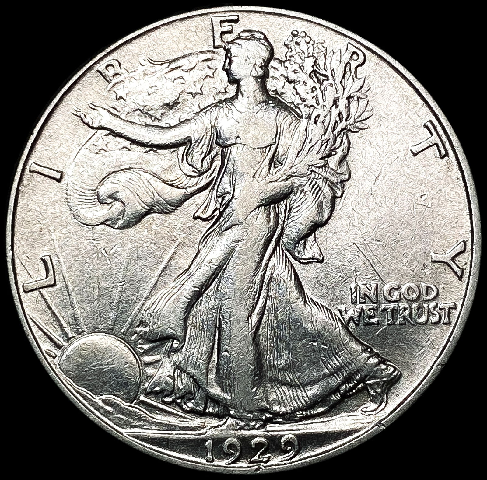 1929-S Walking Liberty Half Dollar CLOSELY UNCIRCU (1 of 2)
