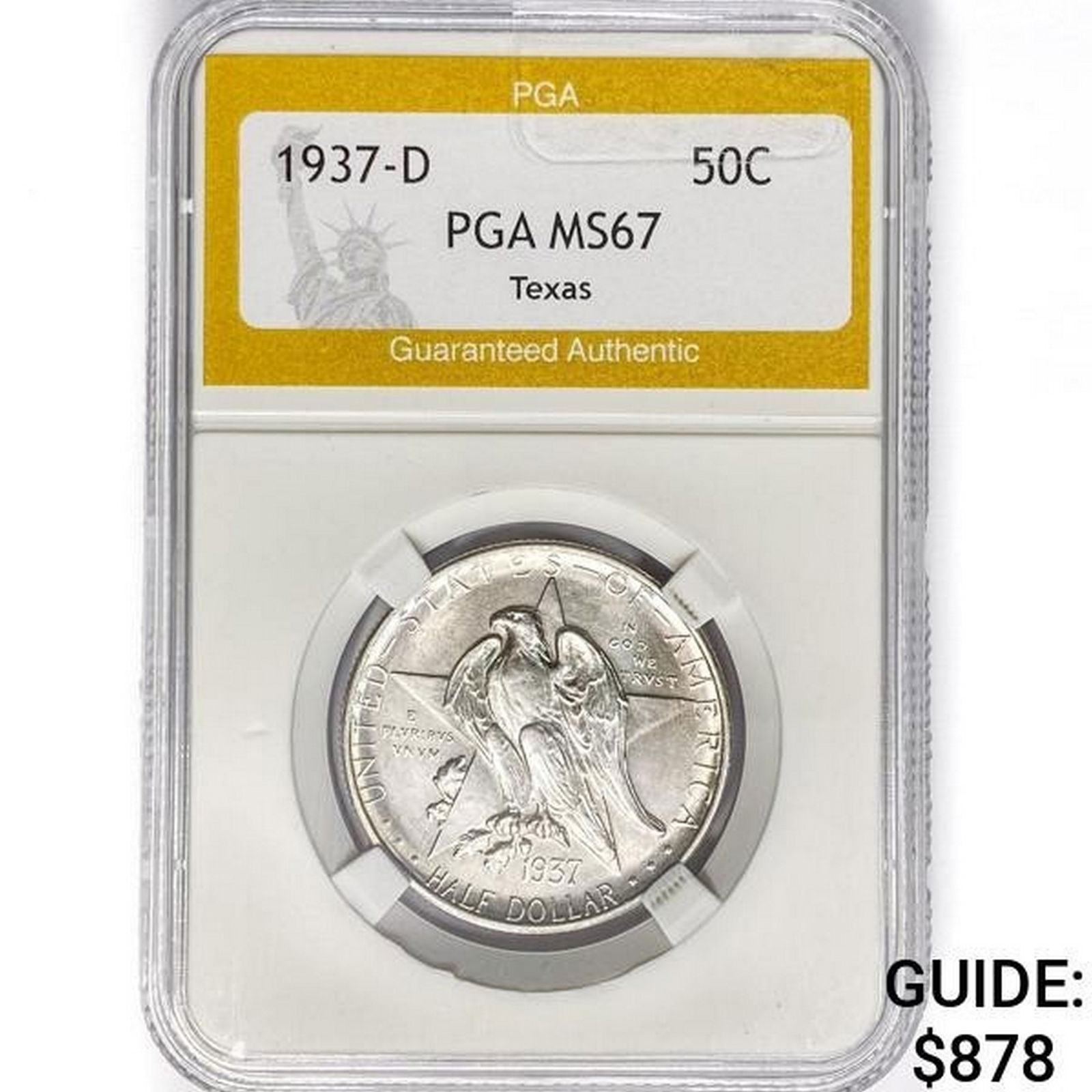 1937-D Texas Half Dollar PGA MS67 (1 of 2)